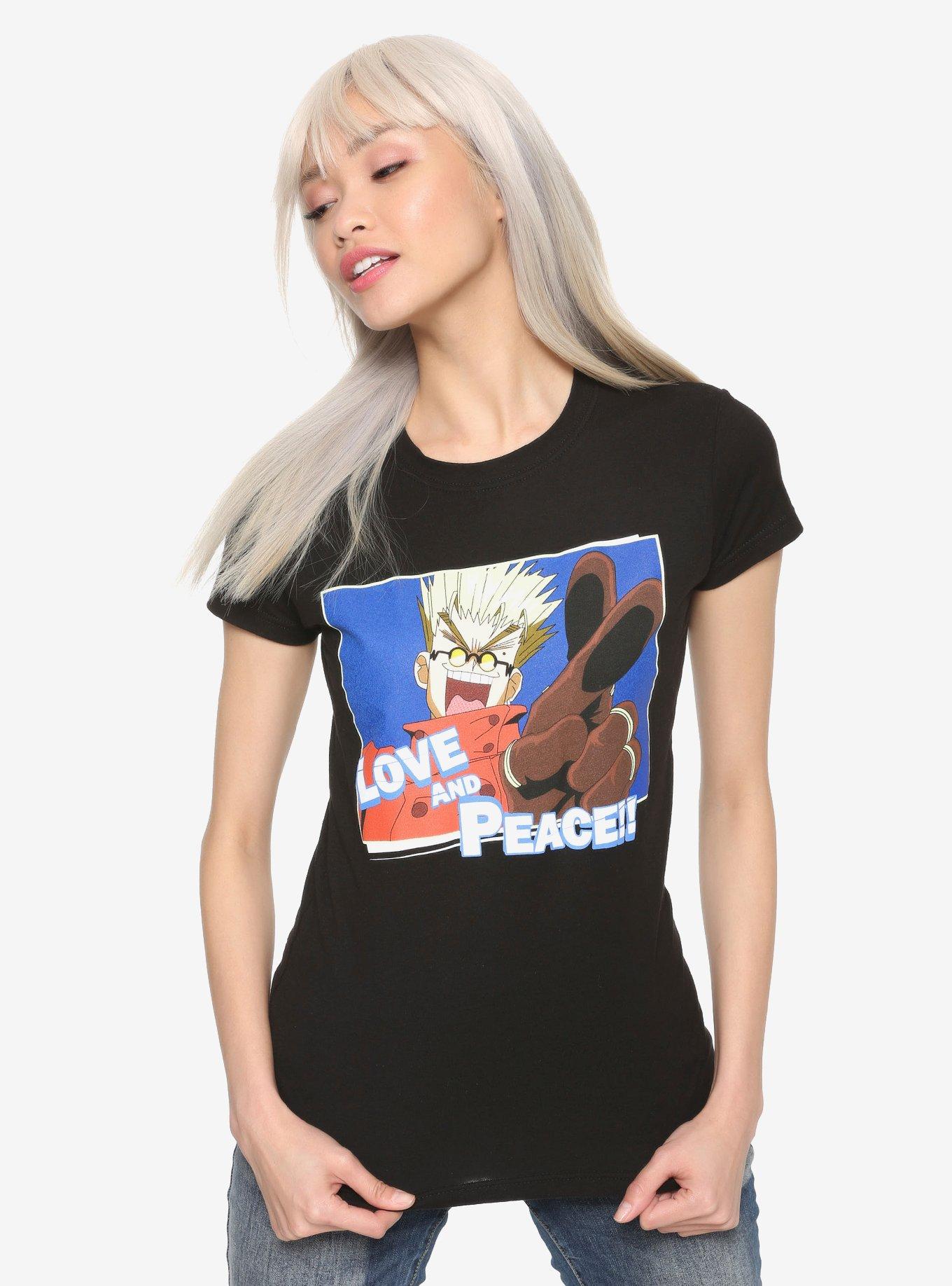 Trigun Love And Peace Girls T-Shirt, MULTI, hi-res