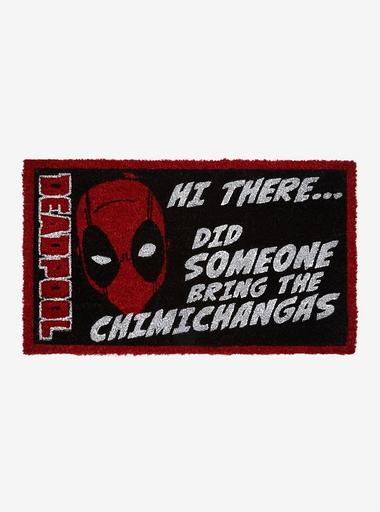 Hot Topic Marvel Deadpool Chimichangas Doormat