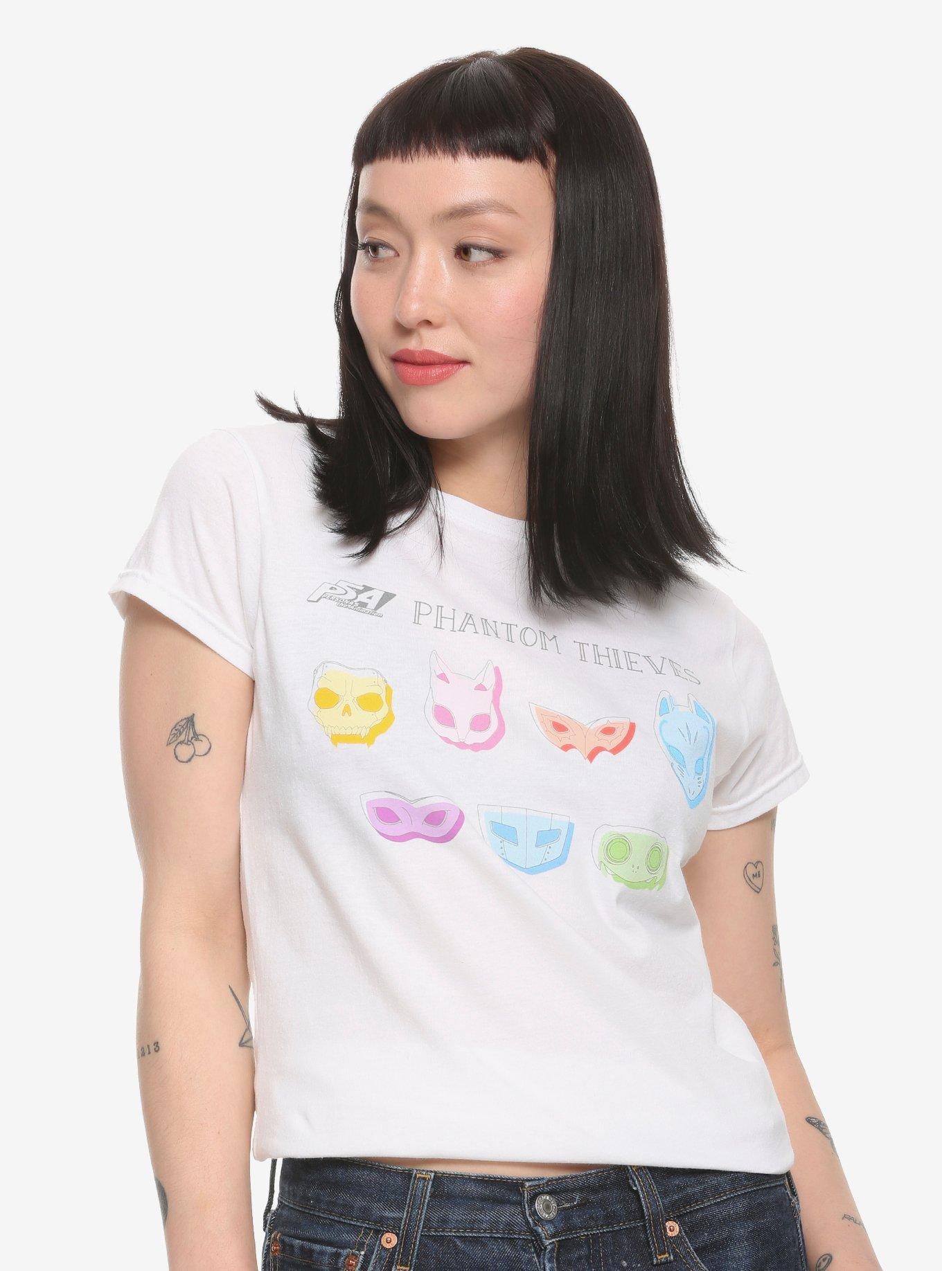 Persona 5 Phantom Thieves Masks Girls T-Shirt, MULTI, hi-res