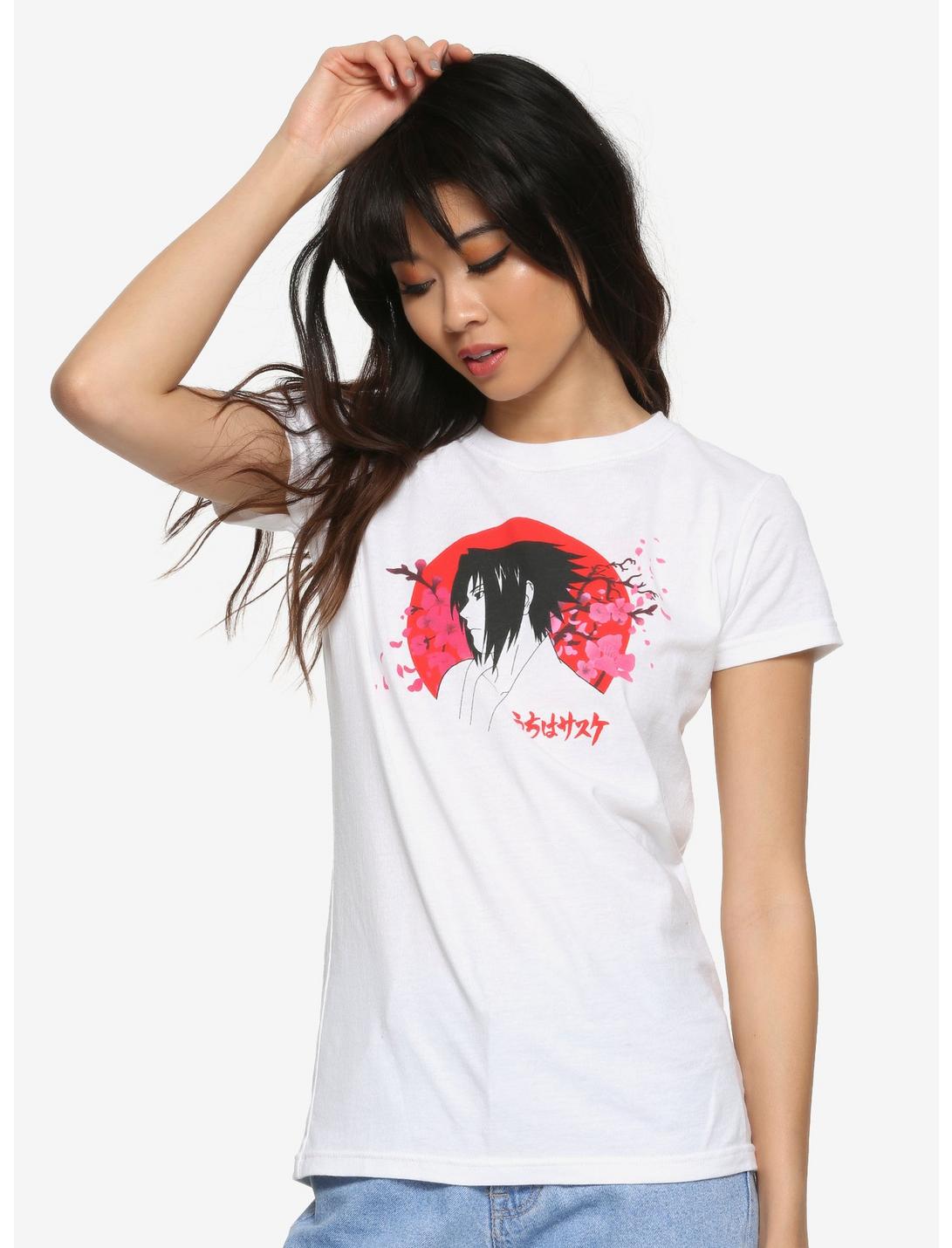 Naruto Shippuden Sasuke Blossoms Girls T-Shirt, RED, hi-res
