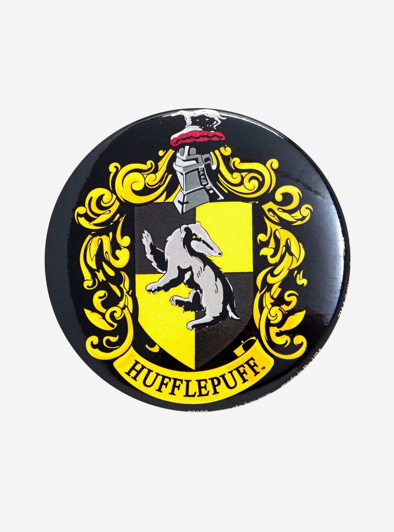 Harry Potter Hufflepuff Crest Button, , hi-res