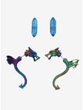 Anodized Dragon Front/Back Stud Earring Set, , hi-res