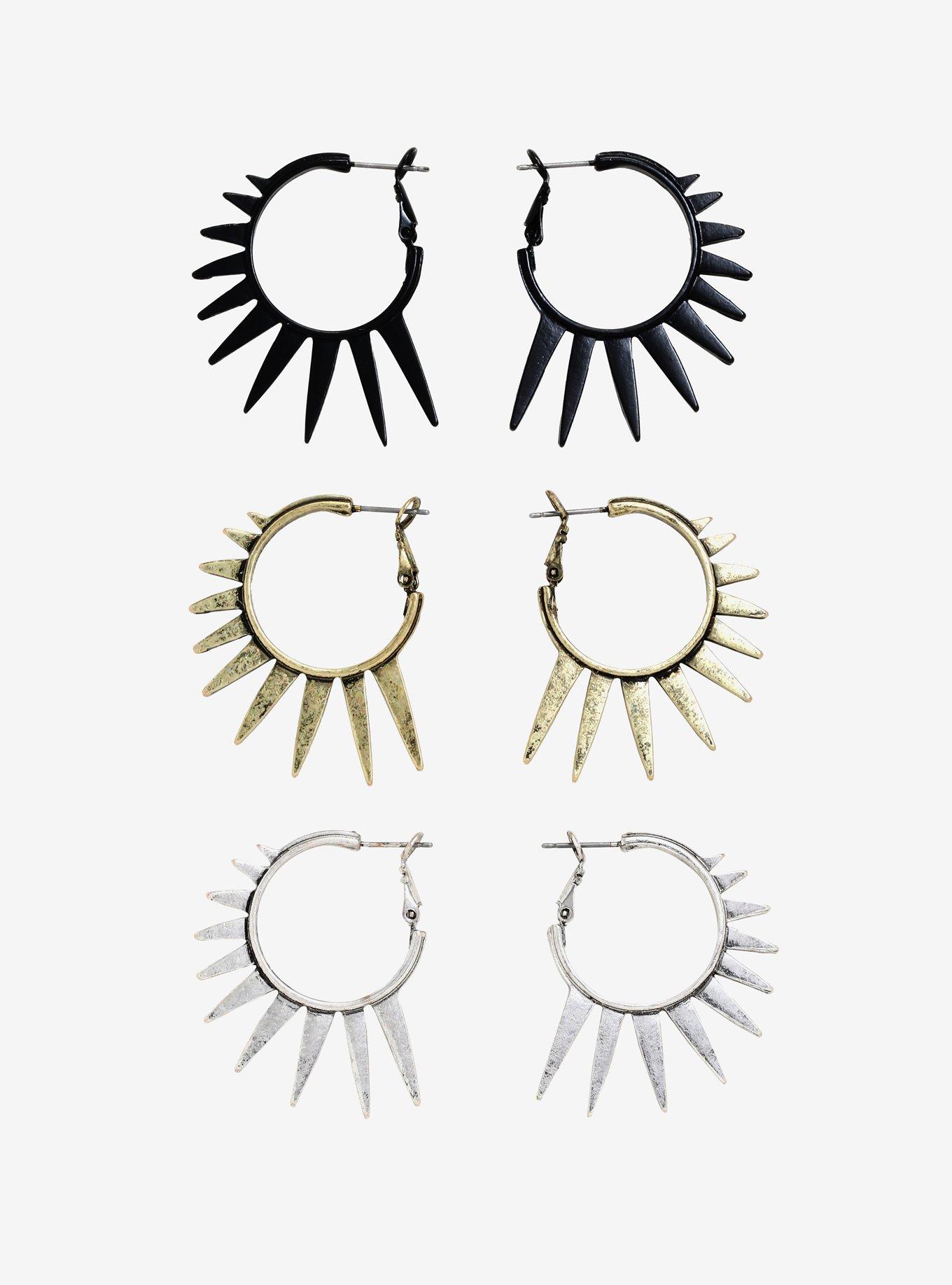 Spike earrings hot topic sale