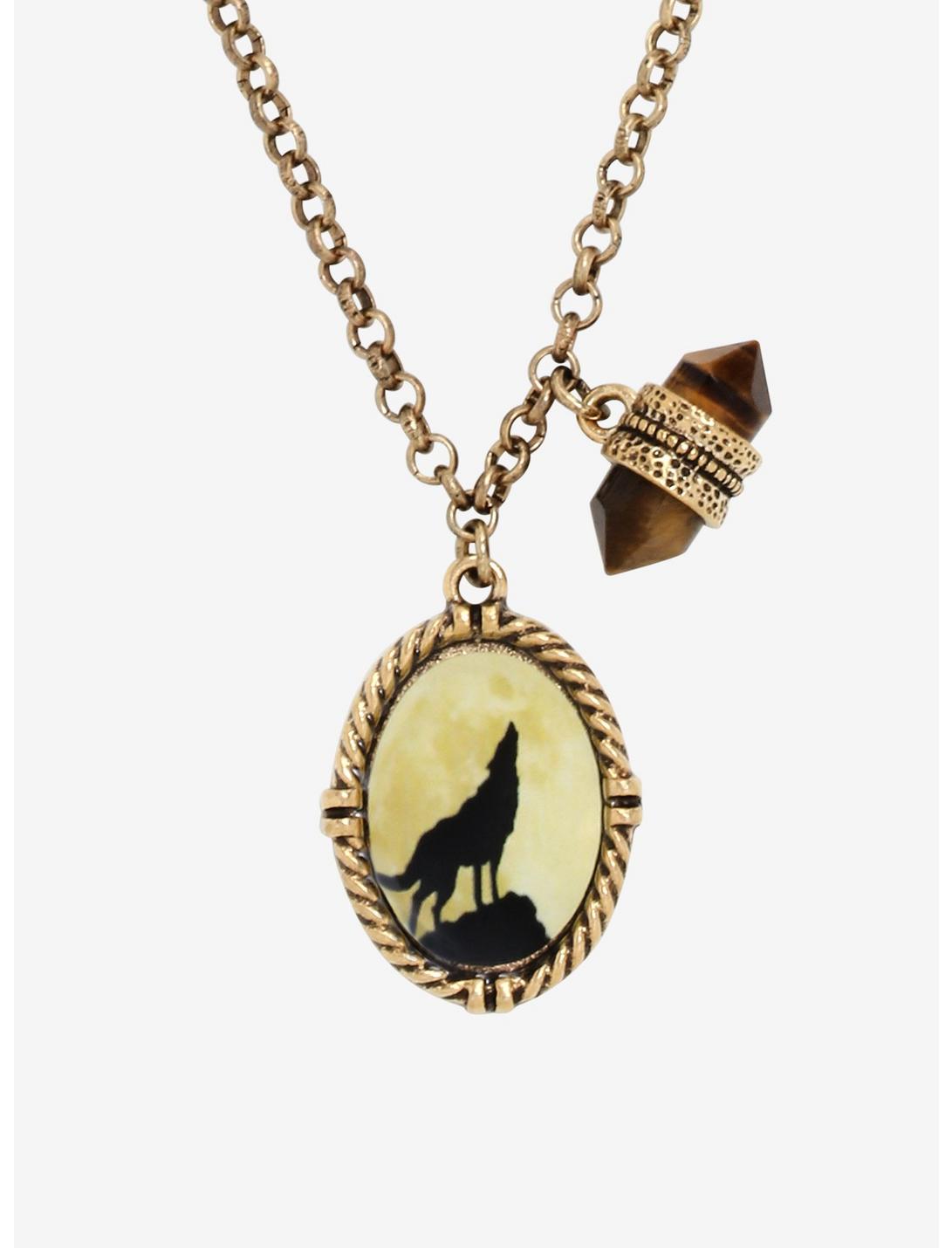 The Wolf Plaque Necklace, , hi-res