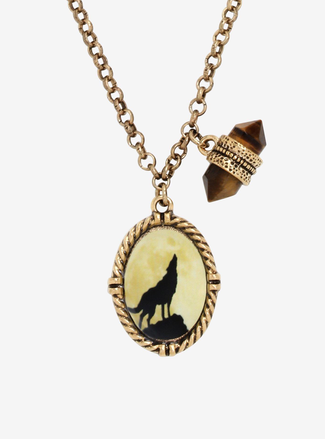 The Wolf Plaque Necklace, , hi-res