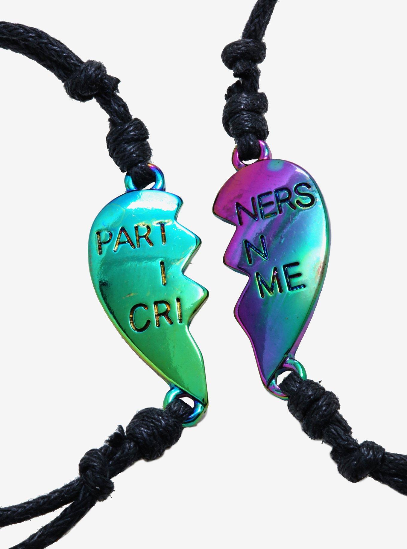 Anodized Partners In Crime Best Friend Cord Bracelet Set, , hi-res