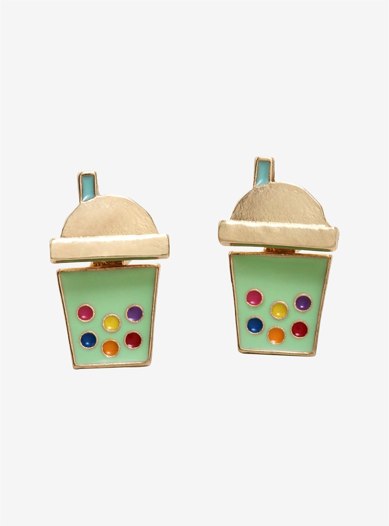 Boba Tea Earrings, , hi-res