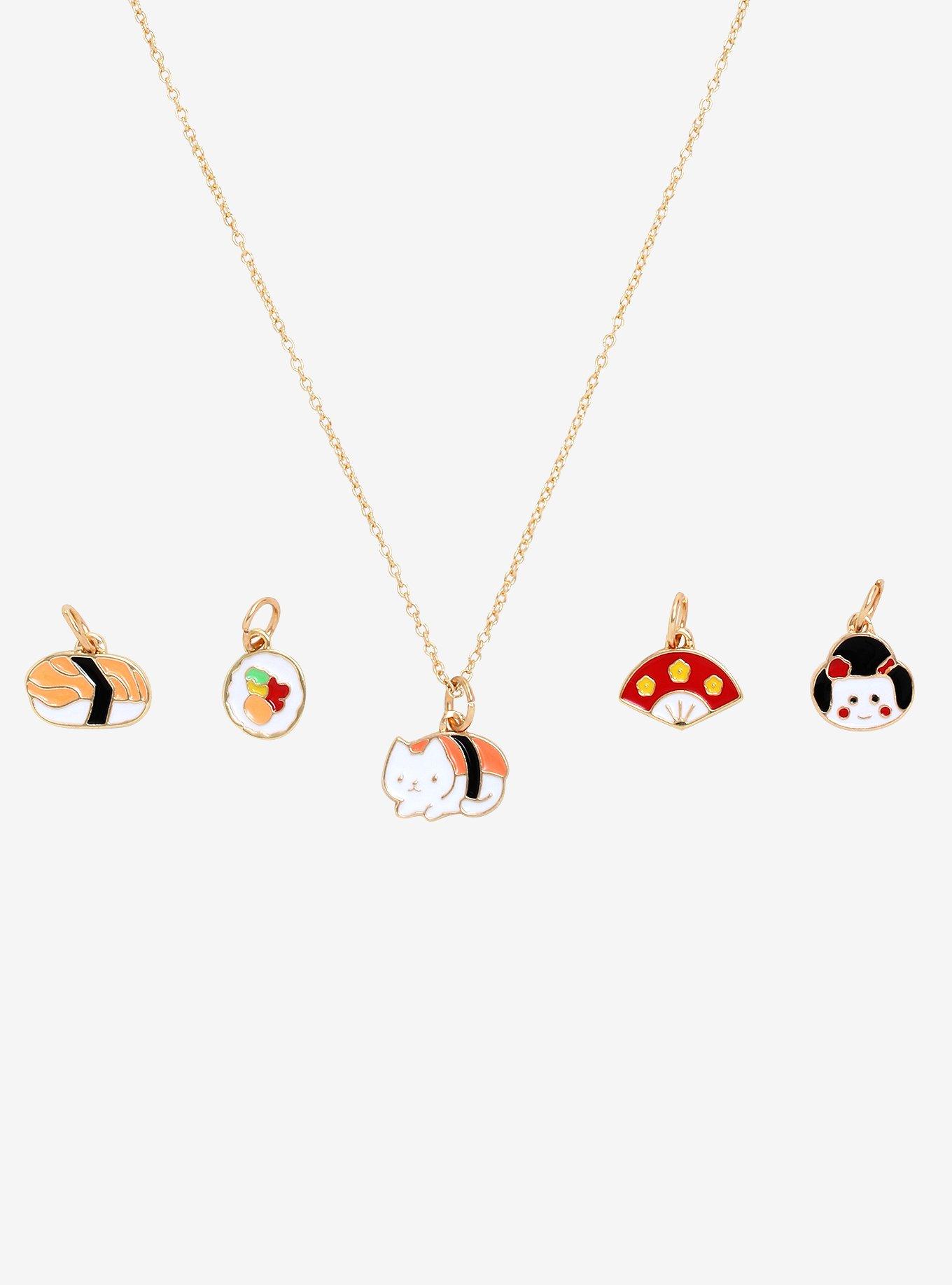 Kawaii Interchangeable Charms Necklace Set, , hi-res