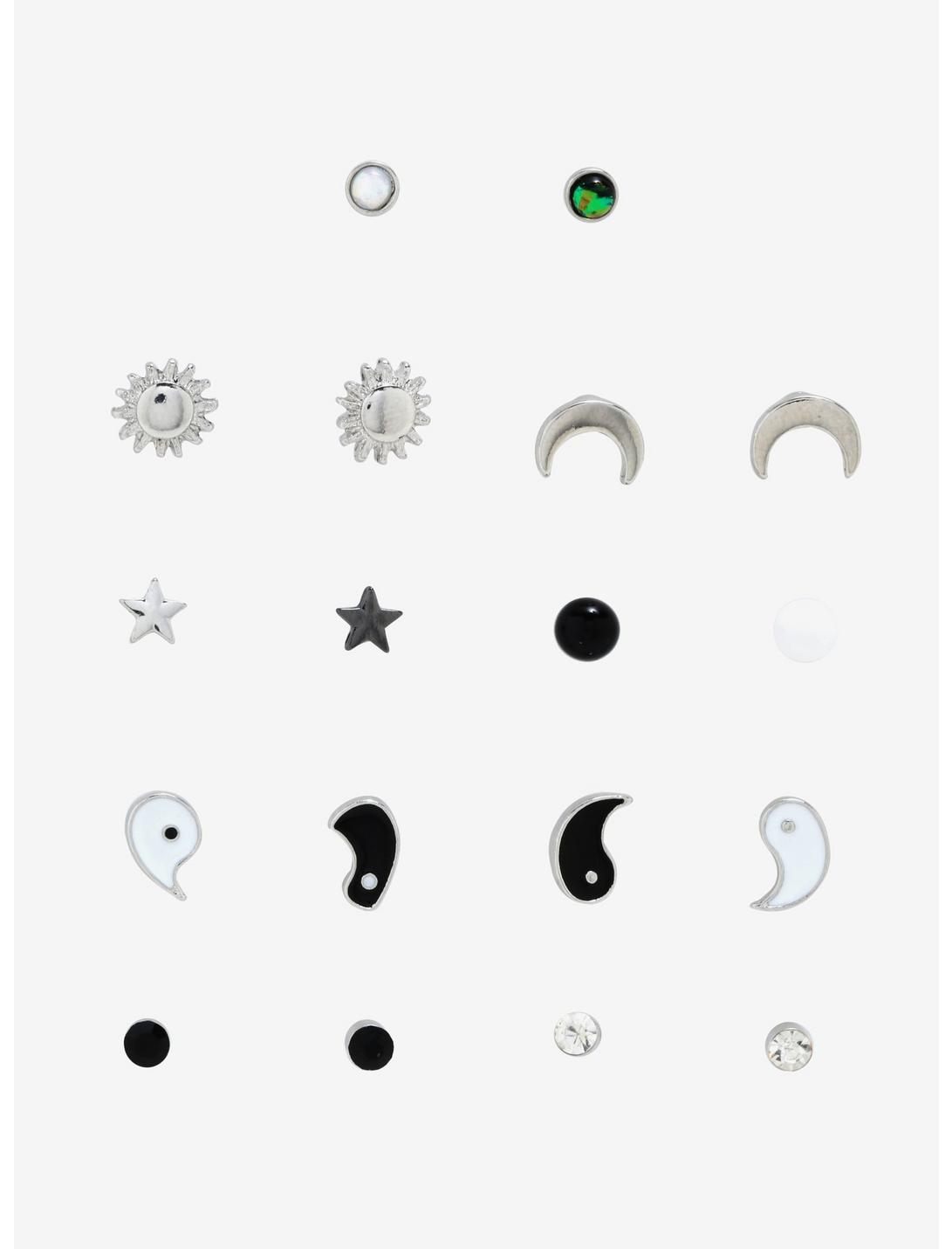 Yin & Yang Stud Earring Set, , hi-res