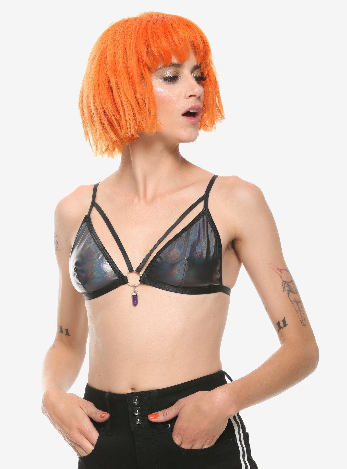 Black Crystal Bralette, BLACK, hi-res