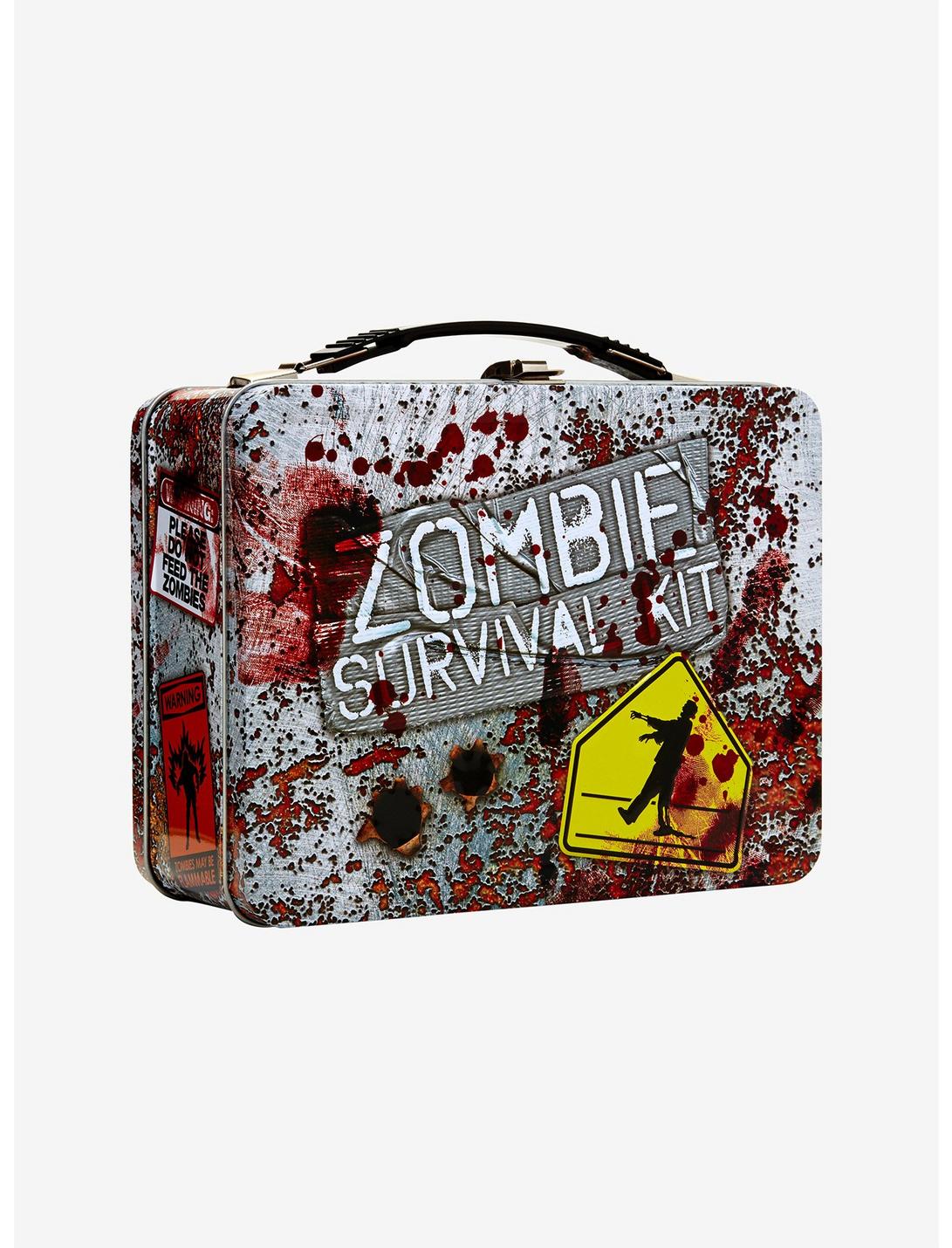 Zombie Survival Kit Metal Lunch Box, , hi-res