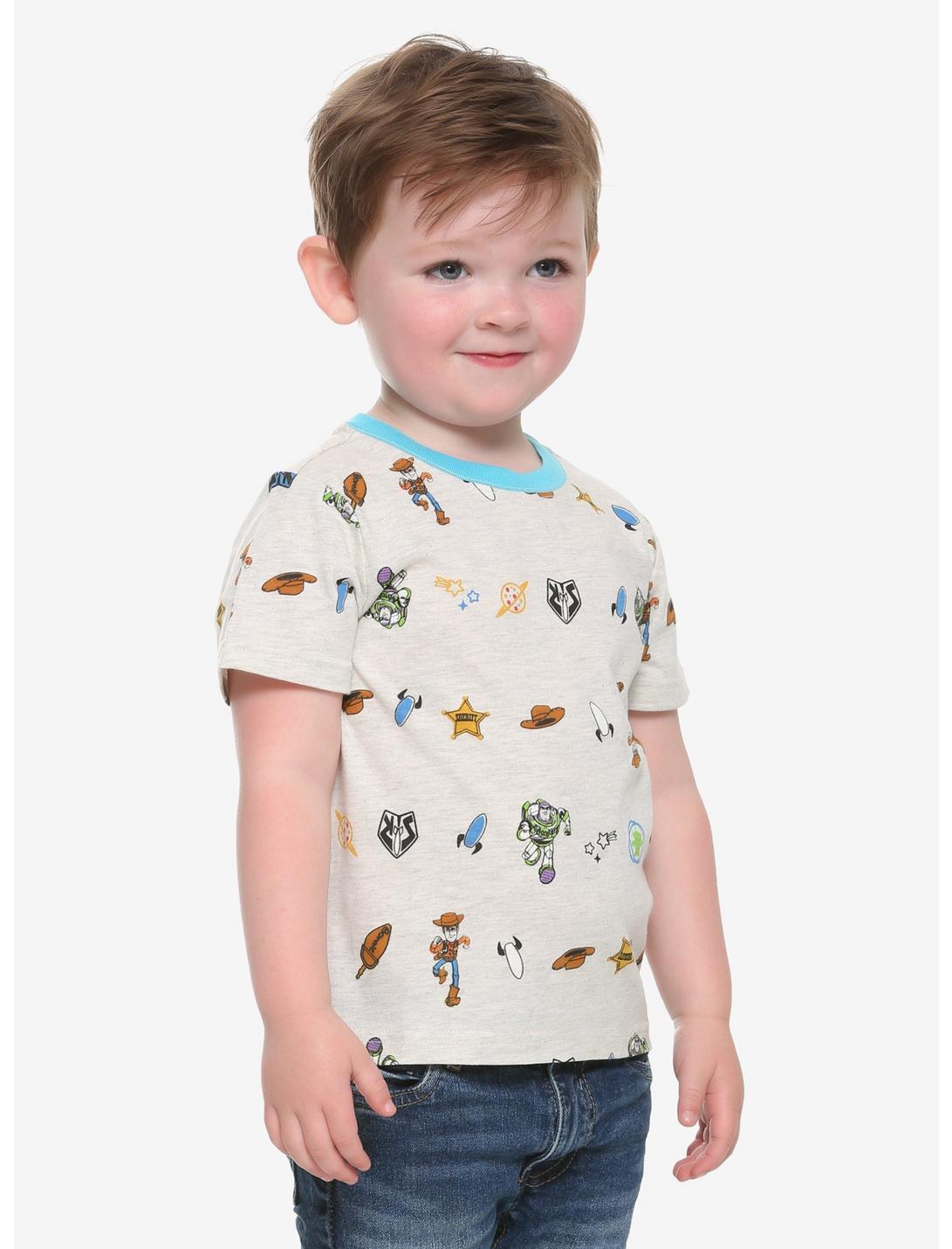 Plus Size Disney Pixar Toy Story Icon Toddler Ringer T-Shirt - BoxLunch Exclusive, WHITE, hi-res