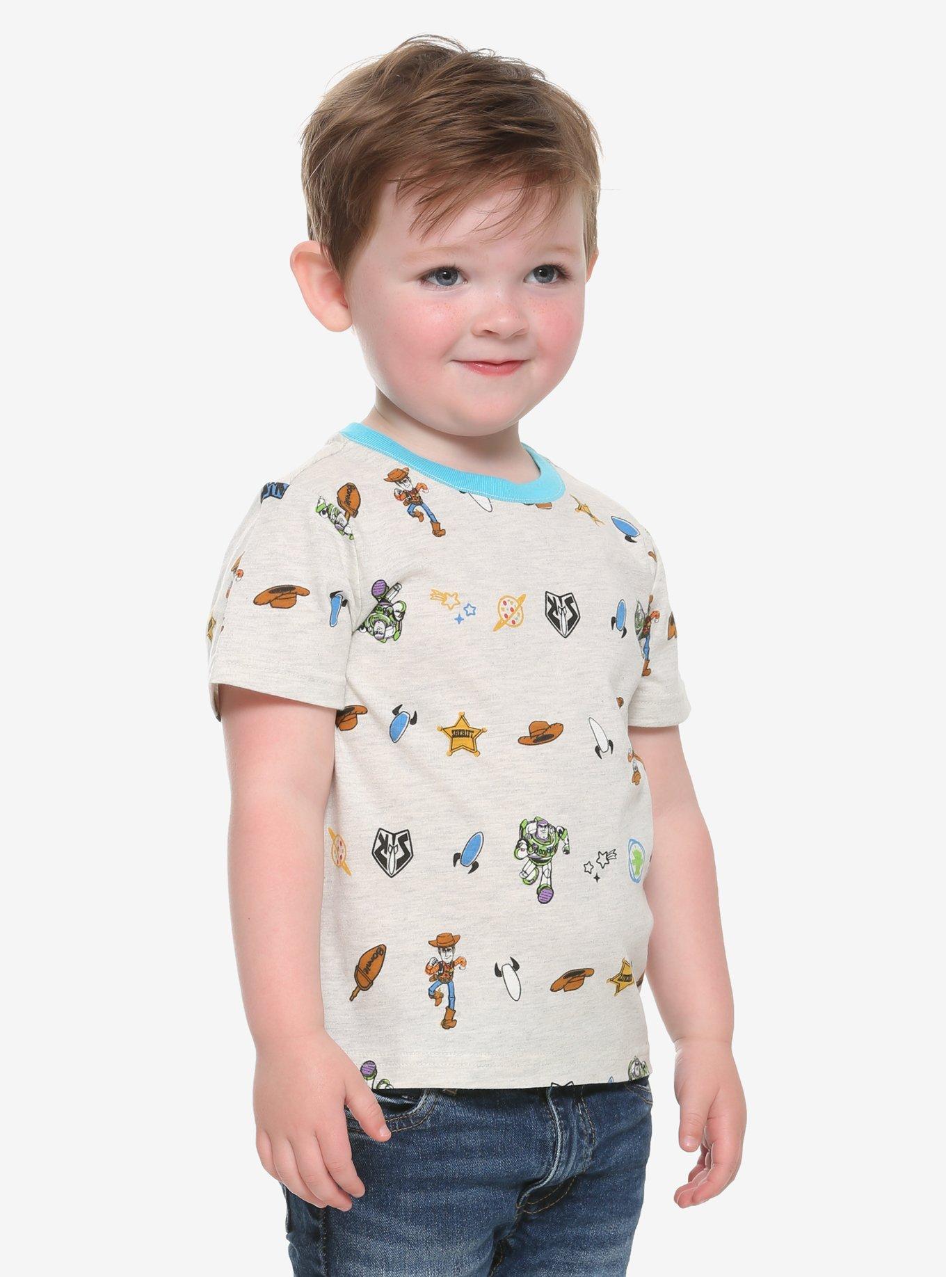 Disney Pixar Toy Story Icon Toddler Ringer T-Shirt - BoxLunch Exclusive, WHITE, hi-res