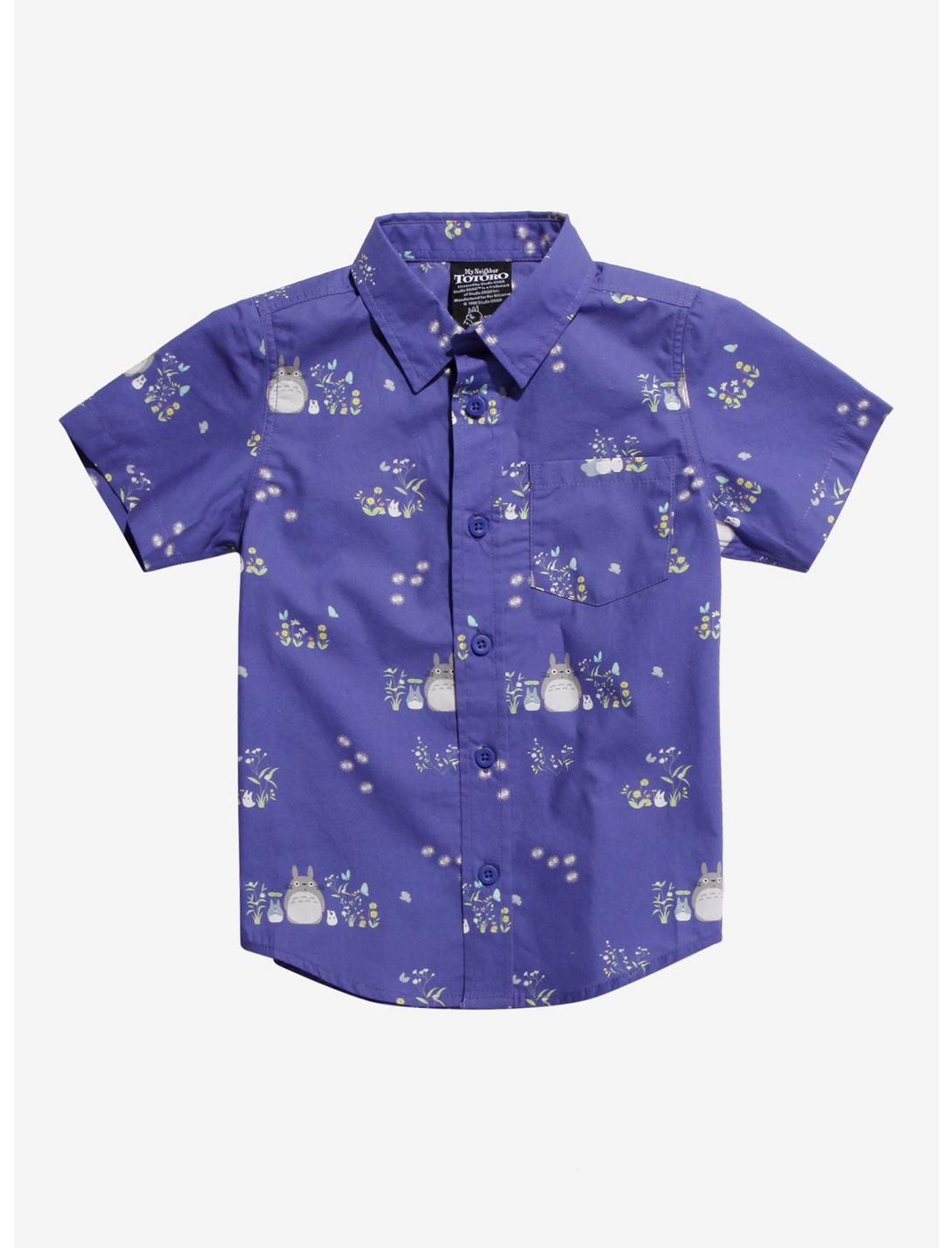 Our Universe Studio Ghibli My Neighbor Totoro Pocket Toddler Woven Button-Up - BoxLunch Exclusive, BLUE, hi-res
