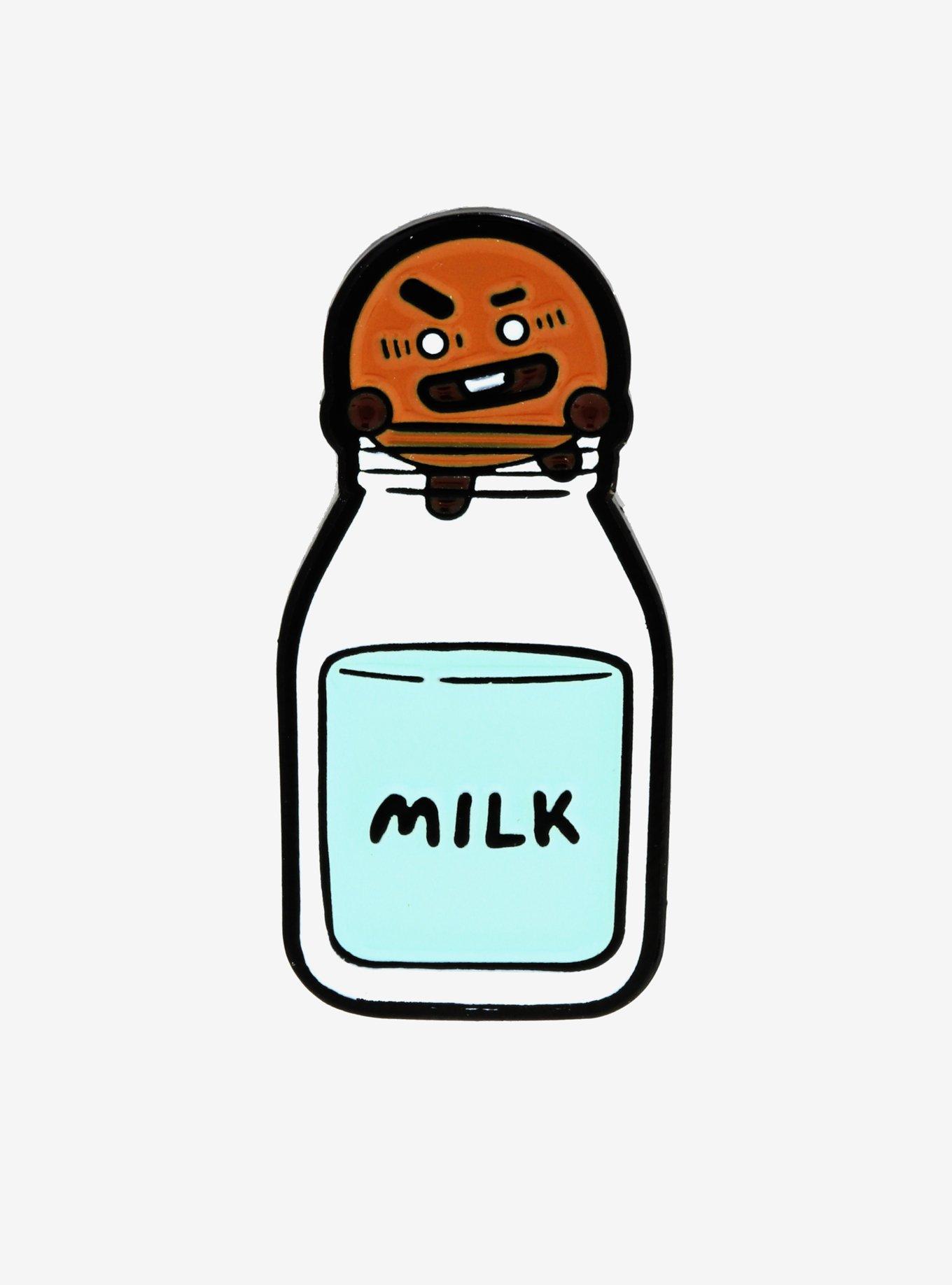 BT21 Shooky Milk Enamel Pin, , hi-res
