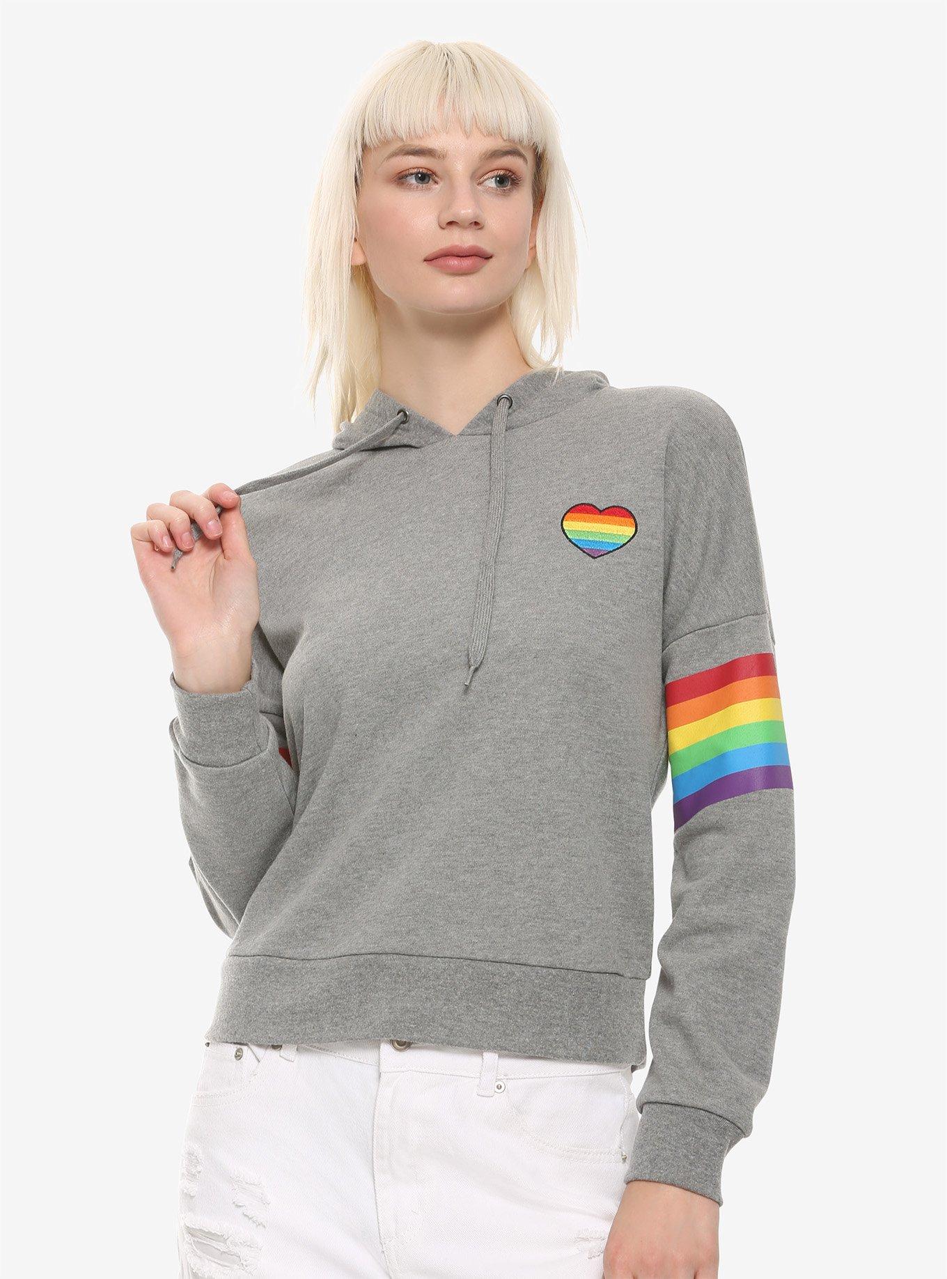 Grey hotsell rainbow hoodie