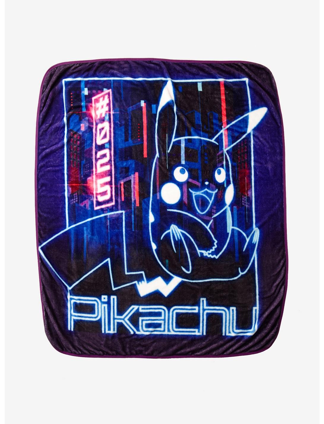 Pokemon Neon Pikachu Plush Throw Blanket, , hi-res