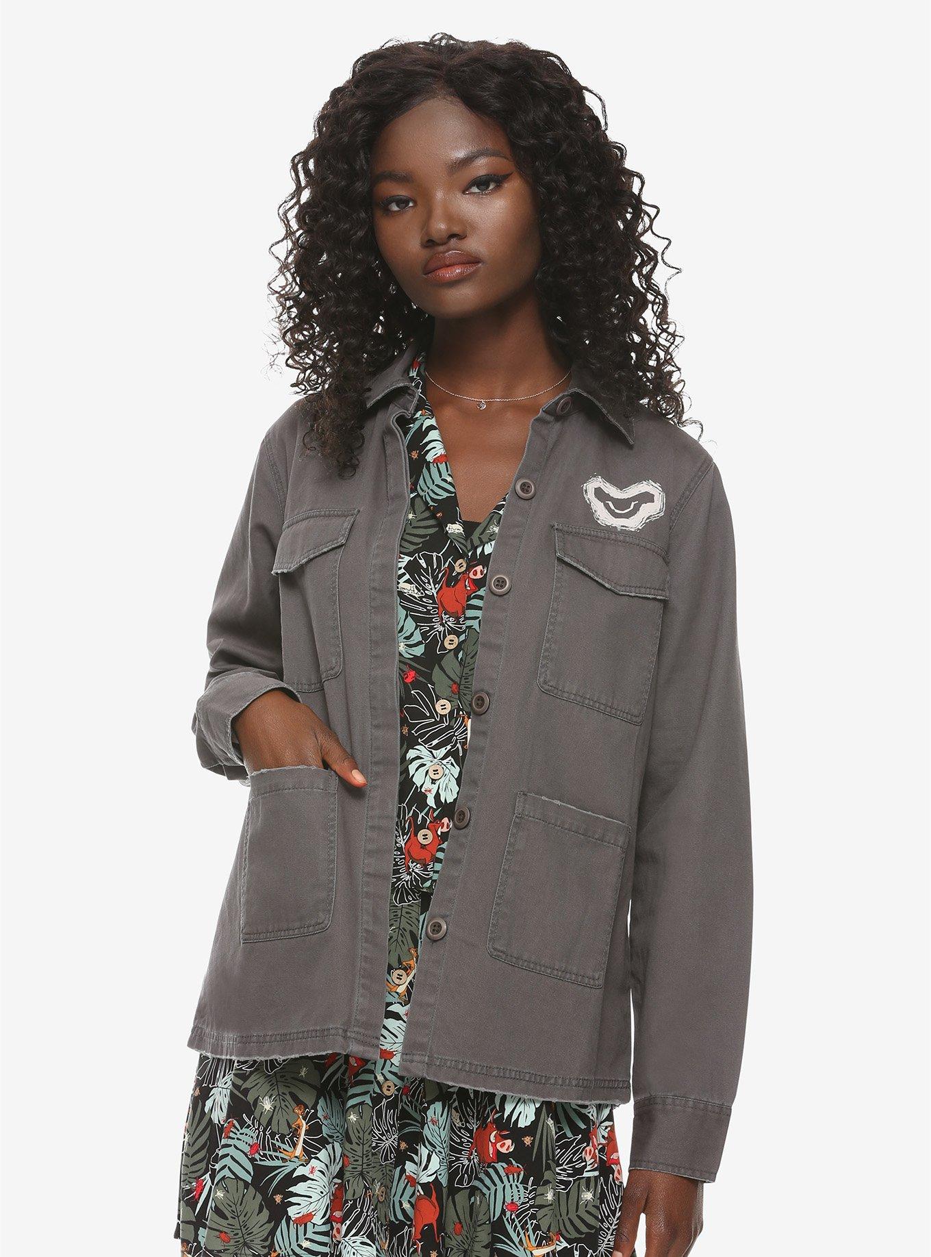 Her Universe Disney The Lion King Destructed Cargo Jacket, OFF WHITE, hi-res