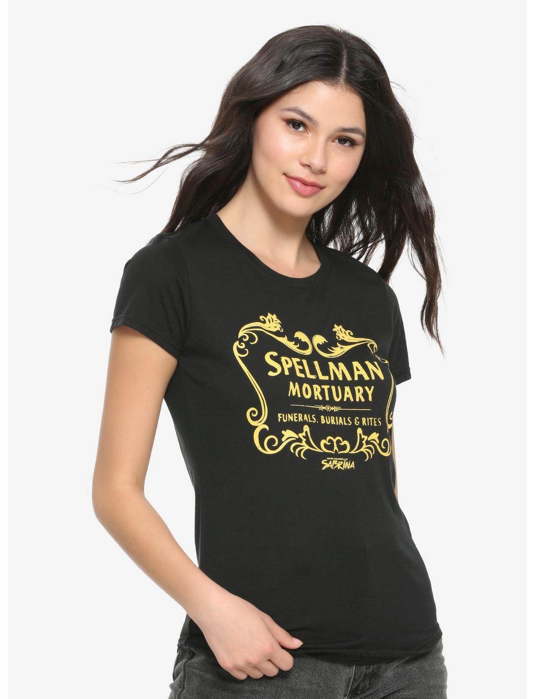 The Chilling Adventures Of Sabrina Spellman Mortuary Womens T-Shirt - BoxLunch Exclusive, BLACK, hi-res