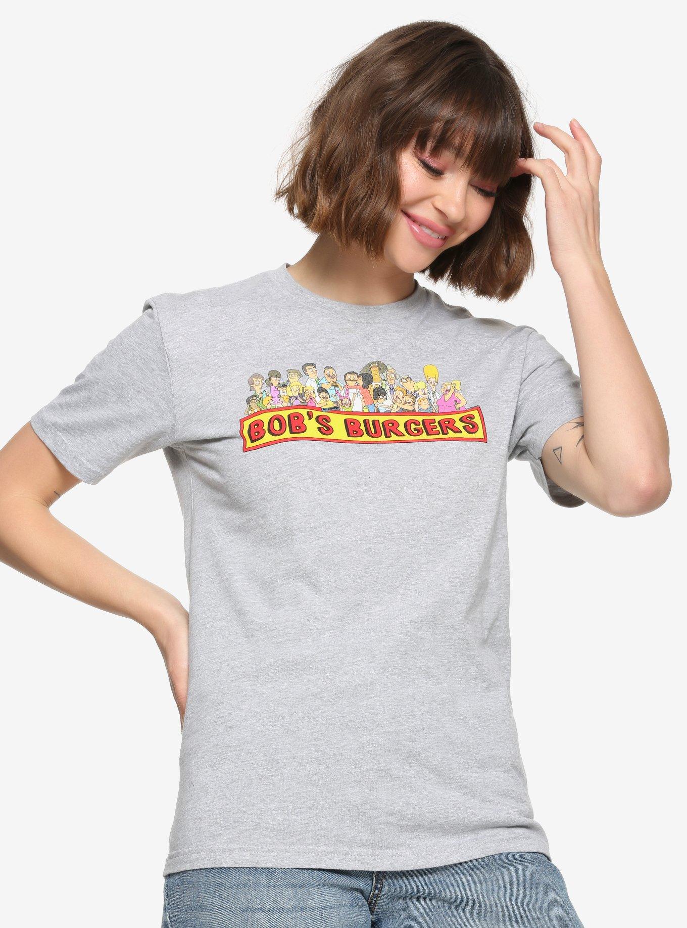 Bob's Burgers Characters Logo T-Shirt, GREY, hi-res