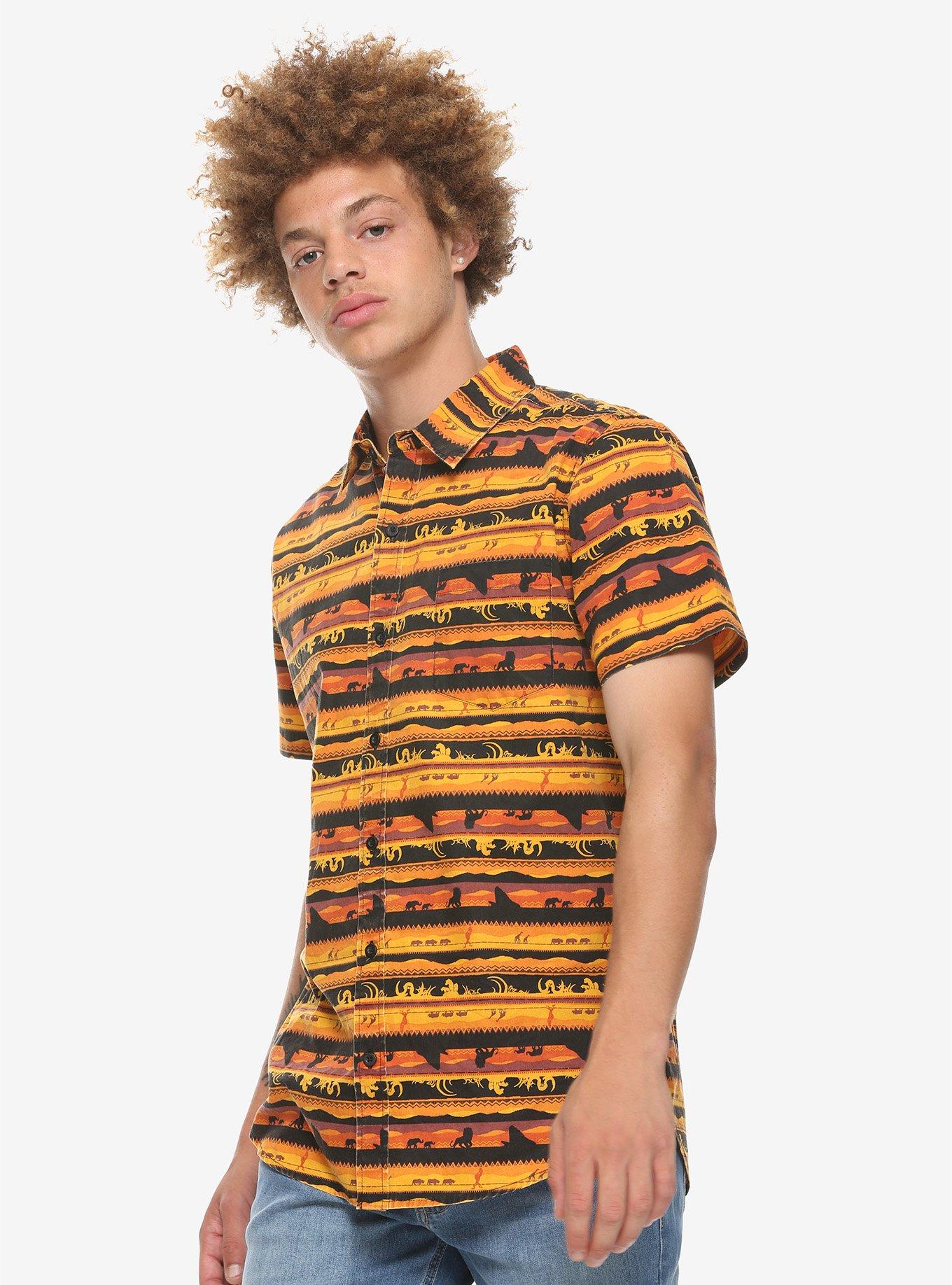 Our Universe Disney The Lion King Silhouette Woven Button-Up, MULTI, hi-res