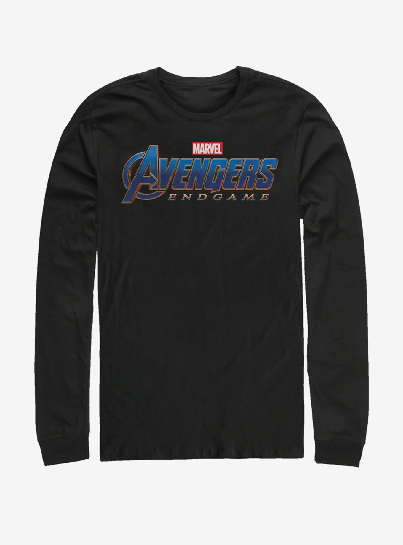 Marvel Avengers: Endgame Logo Long-Sleeve T-Shirt, BLACK, hi-res