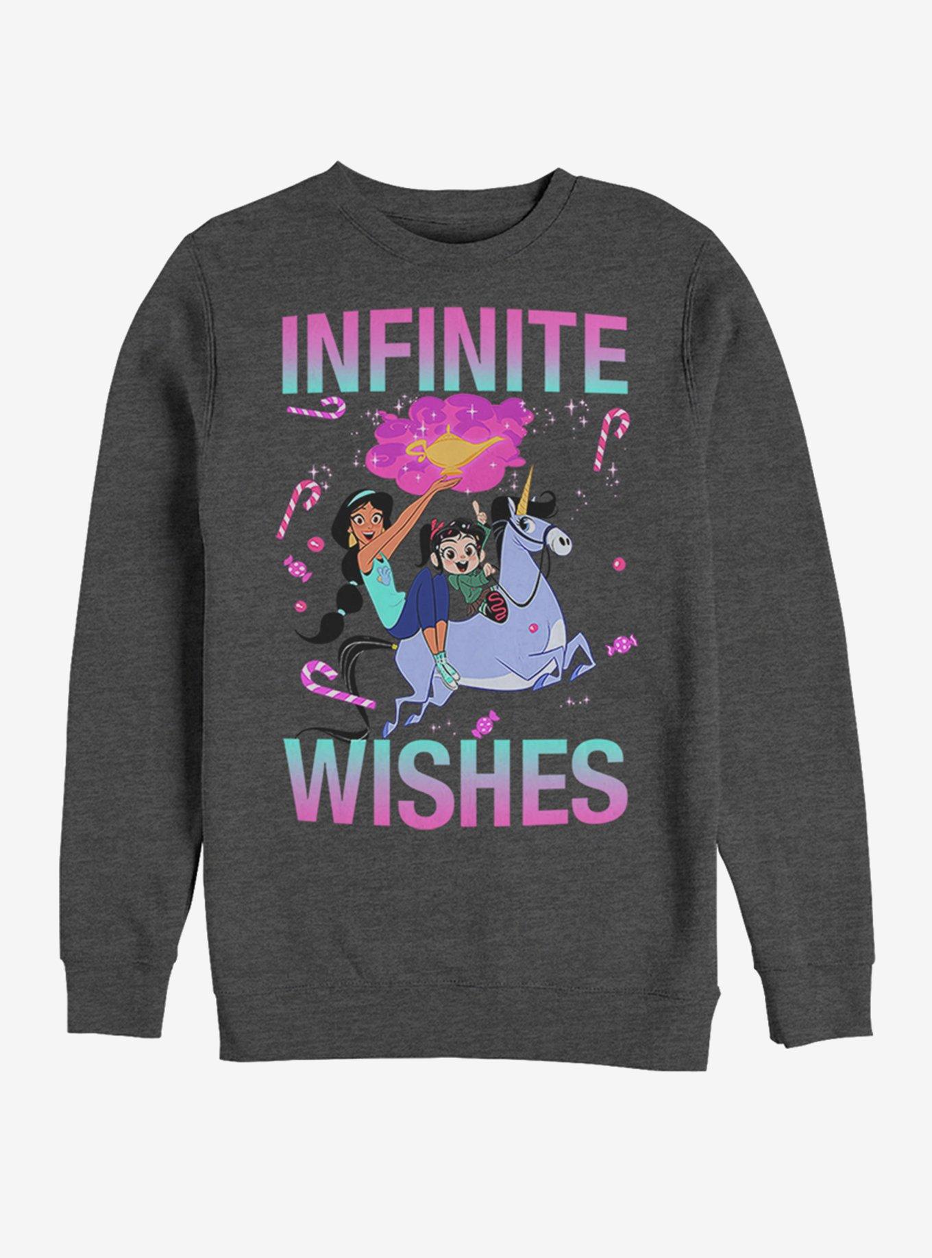 Disney Ralph Breaks The Internet Jasmine Sweatshirt, CHAR HTR, hi-res