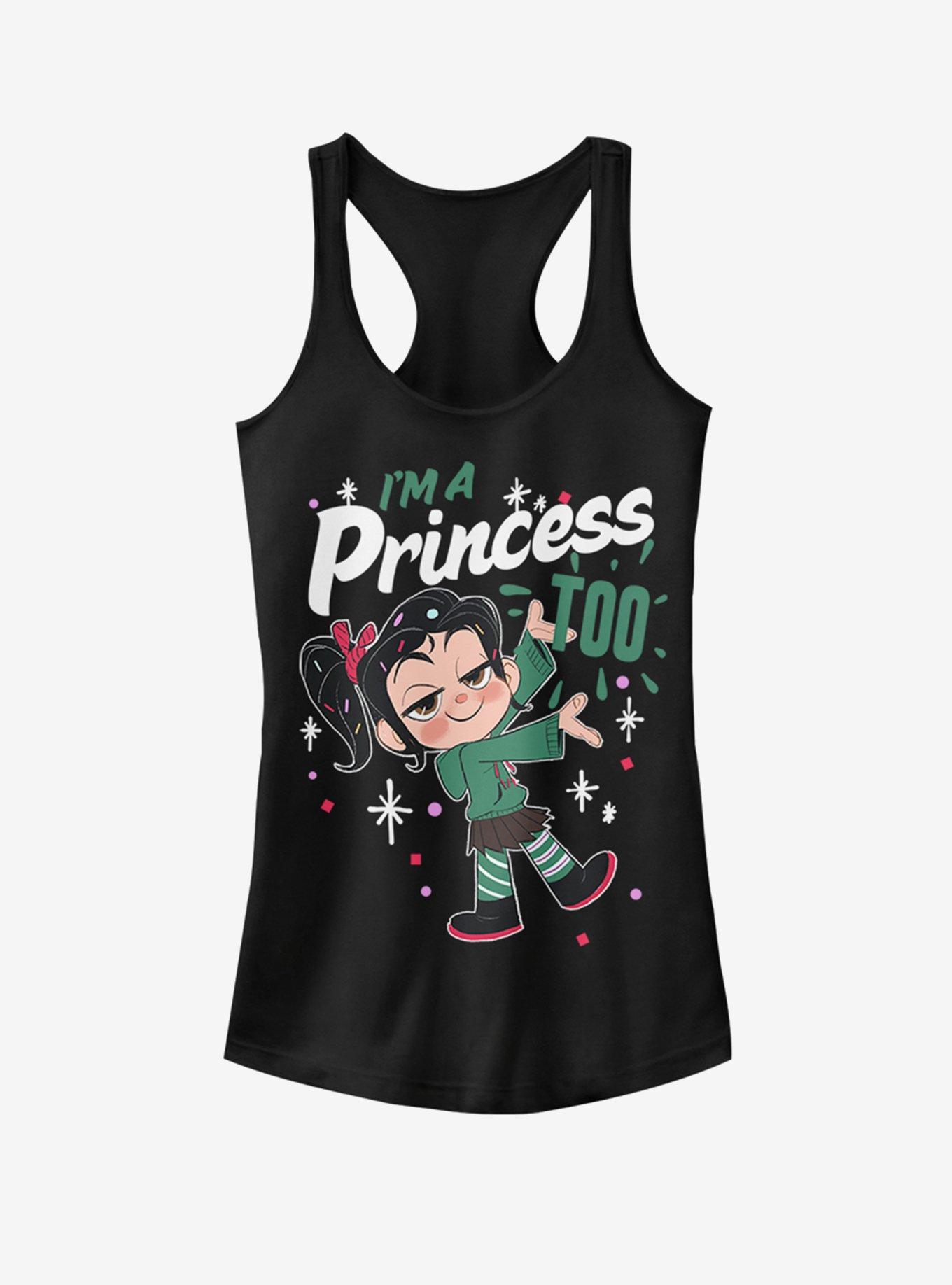 Disney Wreck-It Ralph Princess Too Girls Tank, BLACK, hi-res