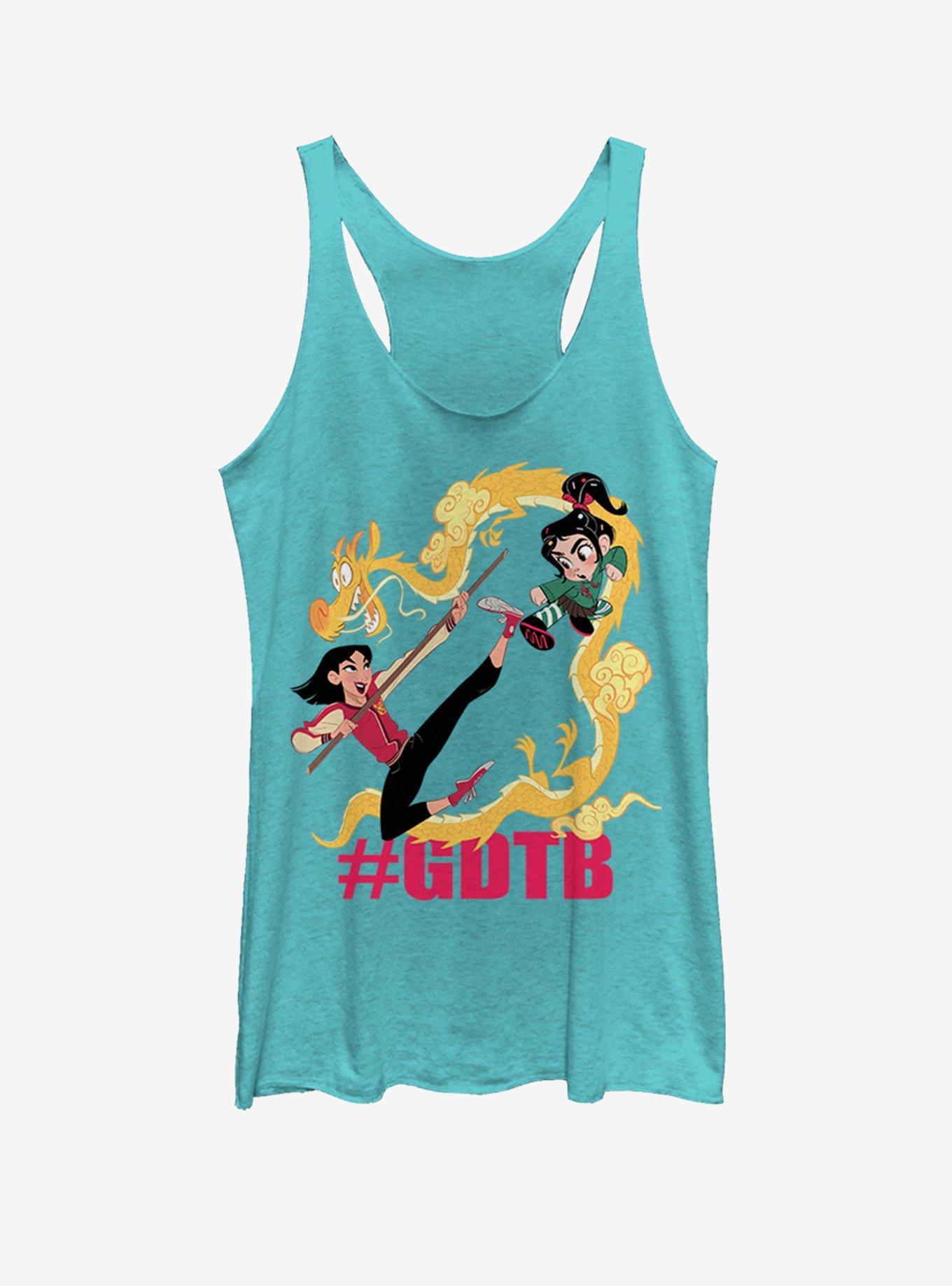 Disney Ralph Breaks The Internet Mulan Teal Girls Tank Top, TAHI BLUE, hi-res