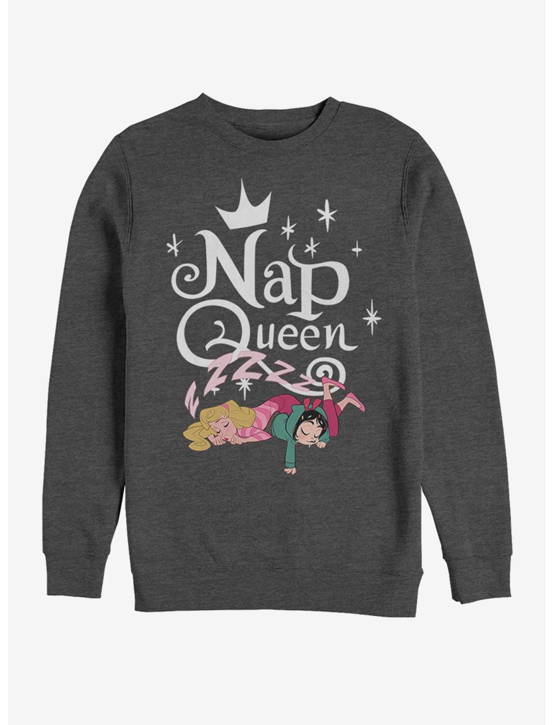 Disney Ralph Breaks The Internet Aurora Nap Queen Sweatshirt, CHAR HTR, hi-res