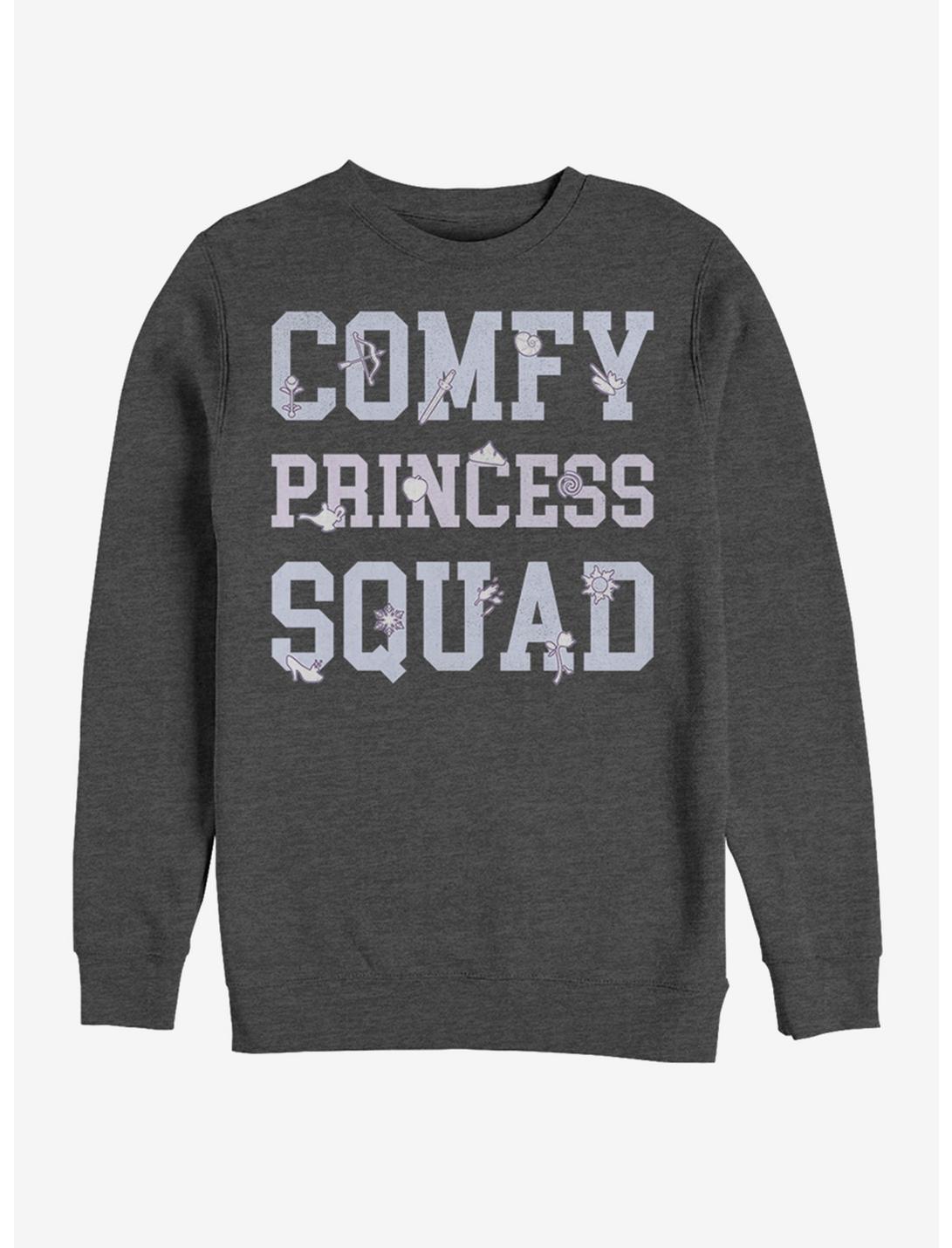 Disney Princess Stay Comfy Sweatshirt, CHAR HTR, hi-res