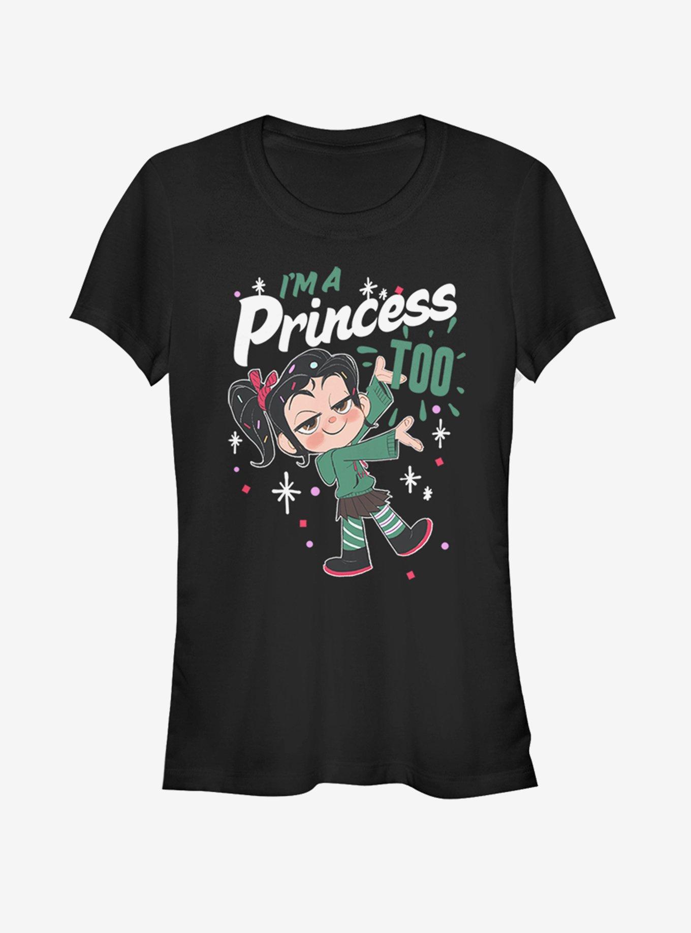Disney Wreck-It Ralph Princess Too Girls T-Shirt, BLACK, hi-res