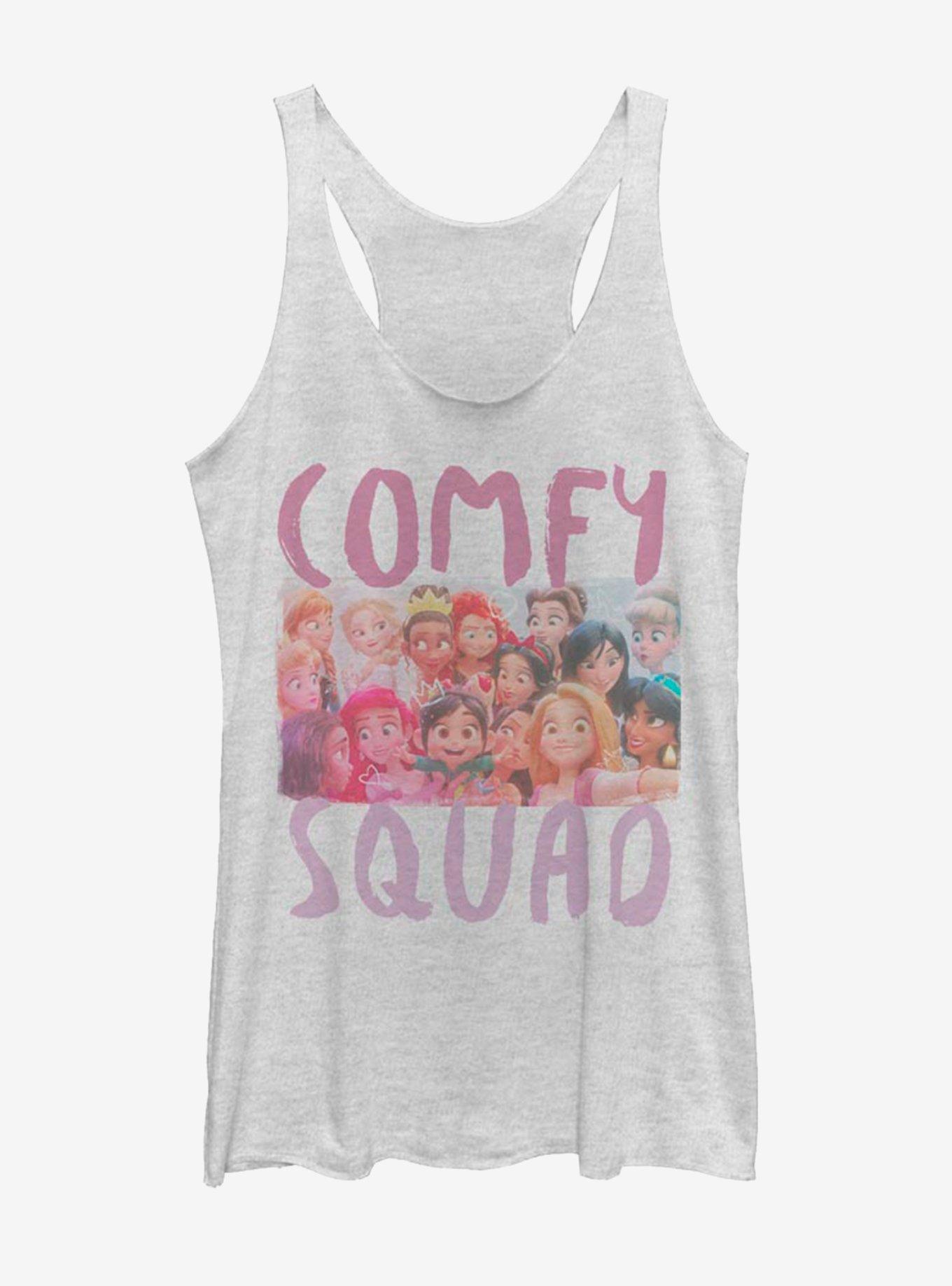 Disney Ralph Breaks The Internet Princess Selfie Grey Girls Tank Top