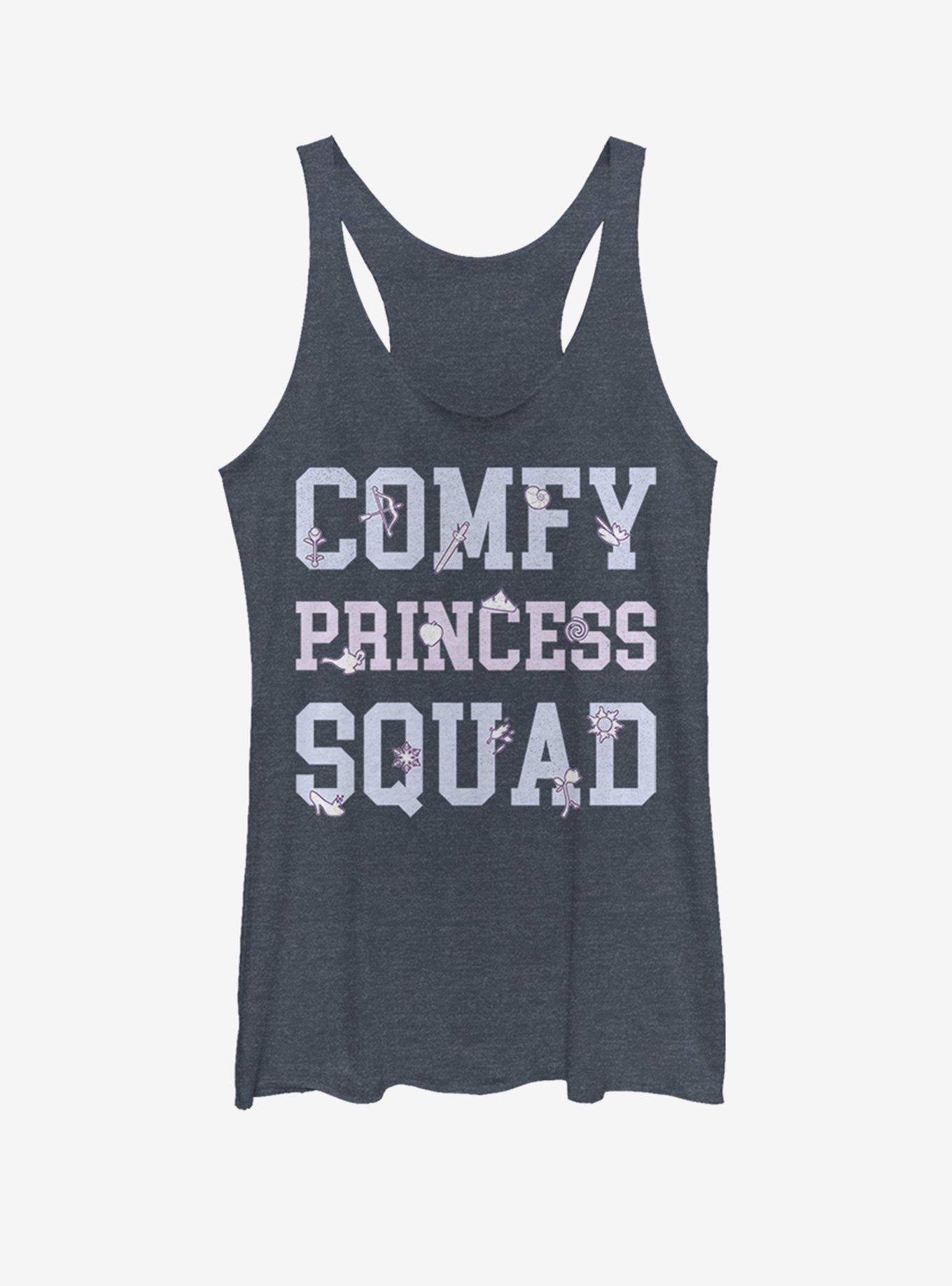 Disney Princess Stay Comfy Girls Tank, NAVY HTR, hi-res