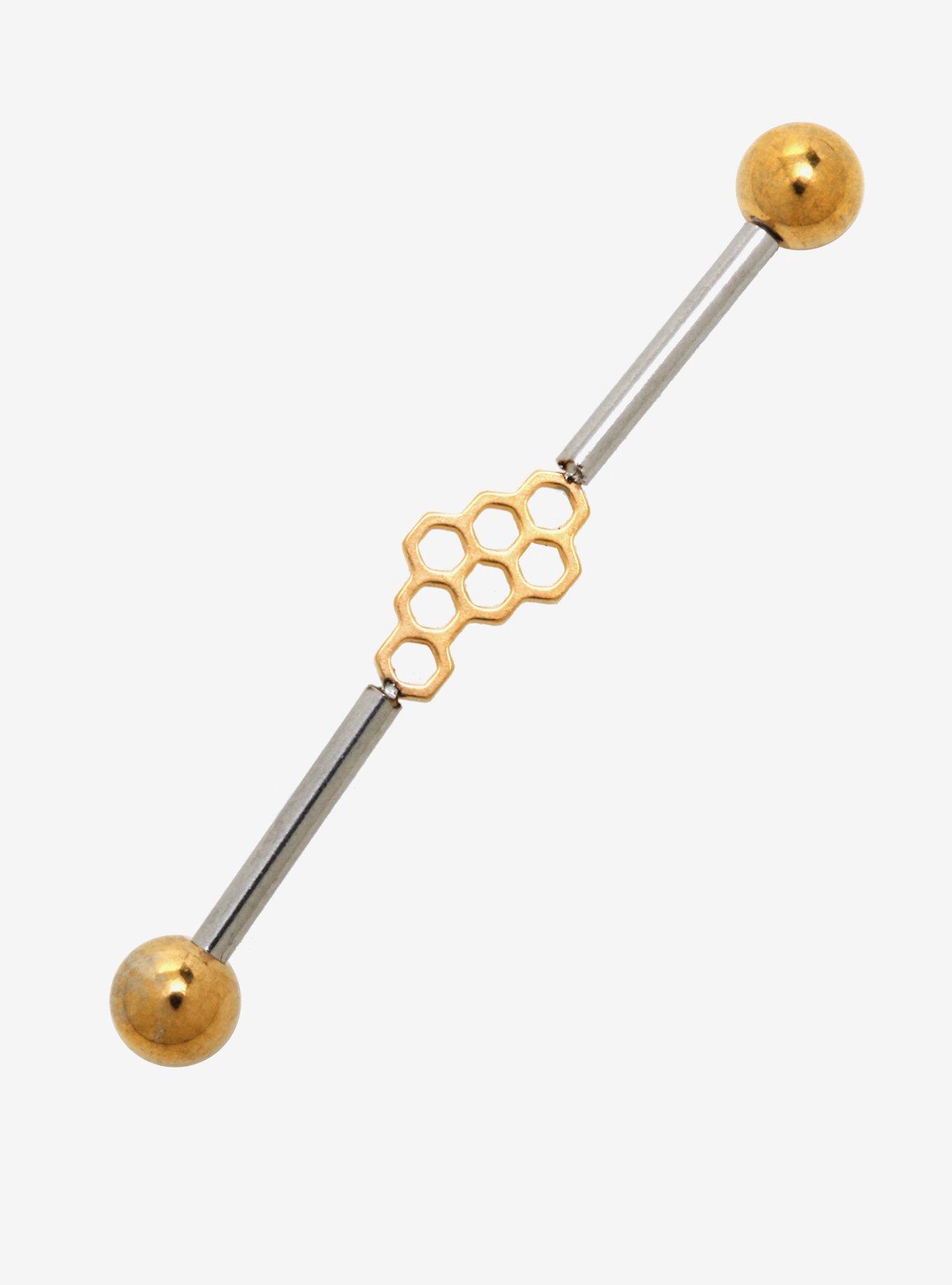 14G 1 1/2 Steel Honeycomb Industrial Barbell, , hi-res