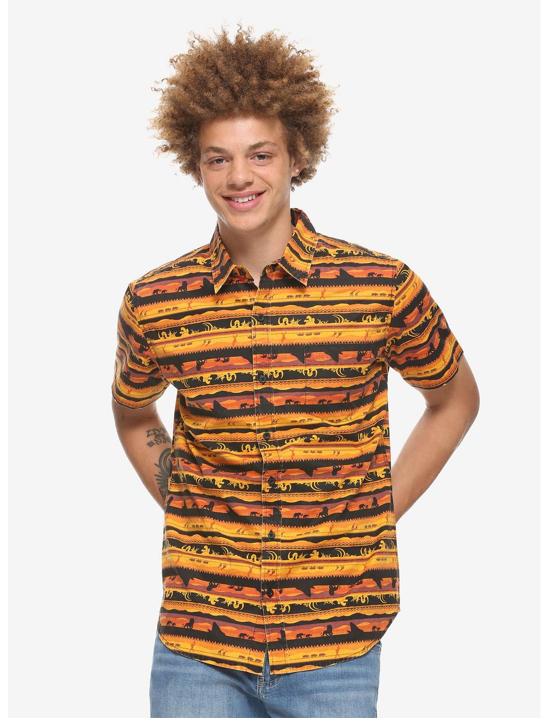 Our Universe Disney The Lion King Silhouette Woven Button-Up, MULTI, hi-res