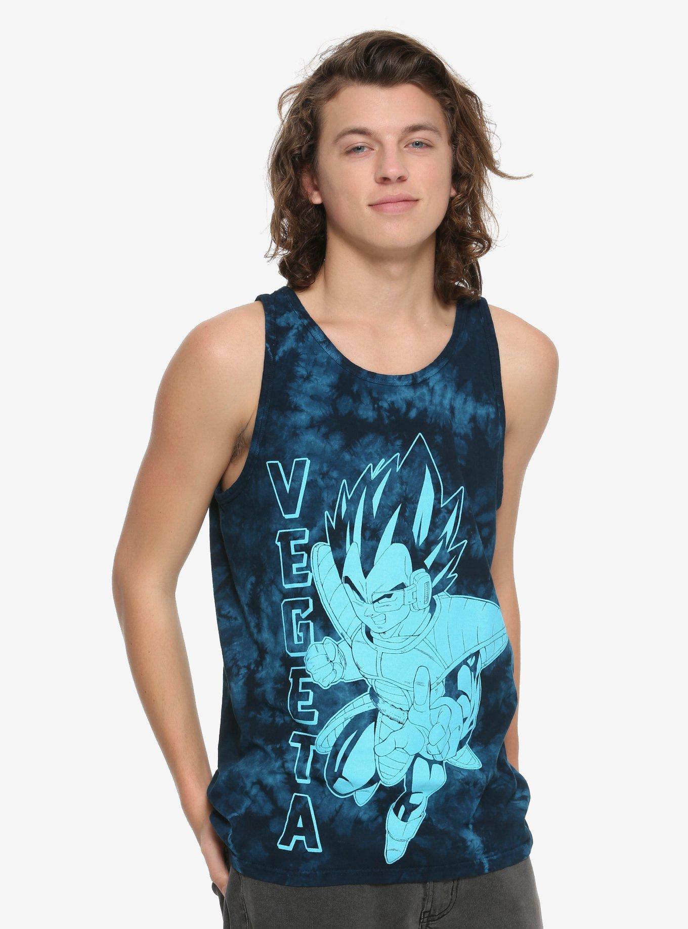 Dragon Ball Z Vegeta Acid Wash Tank Top, BLUE, hi-res