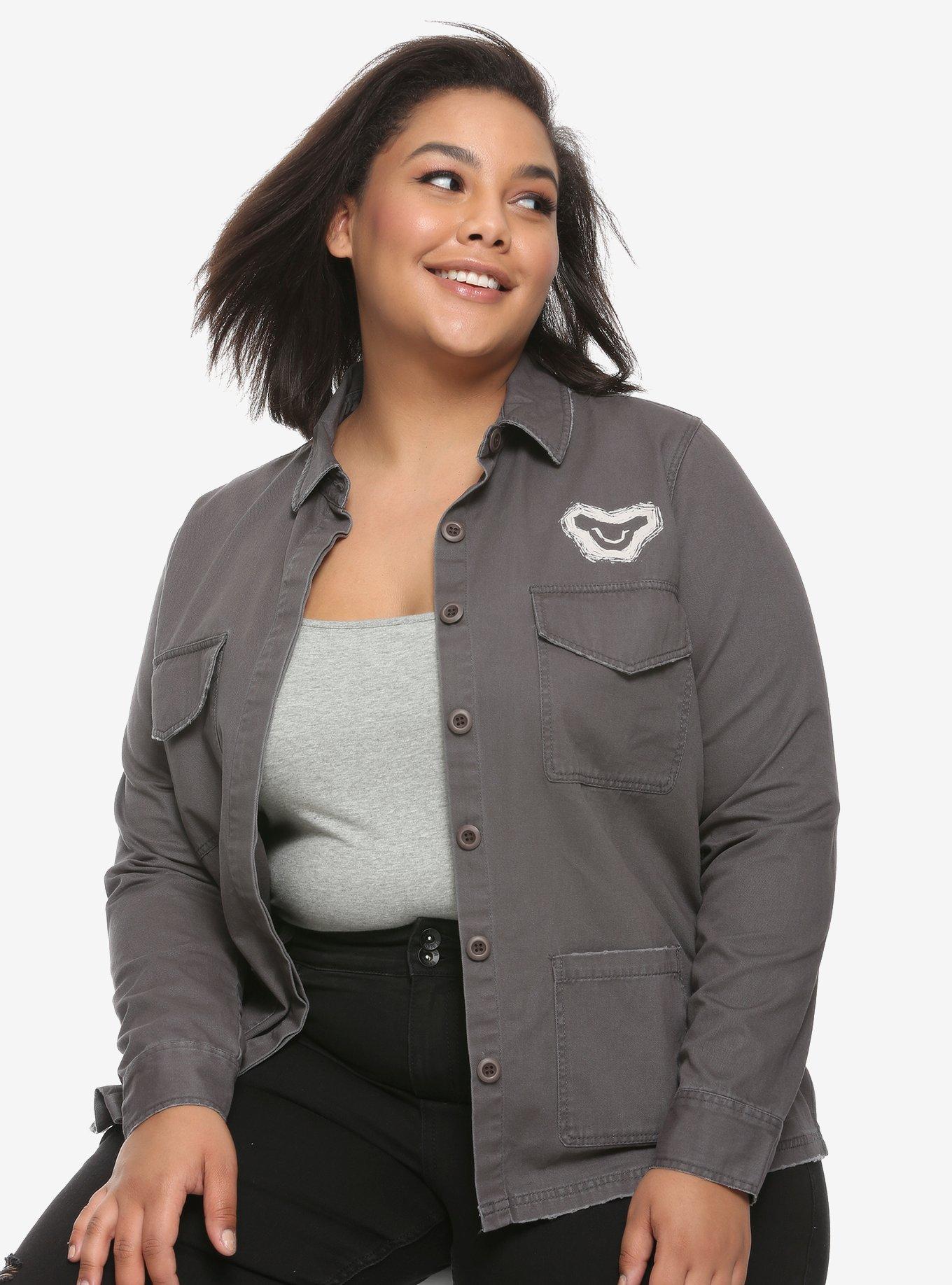 Her Universe Disney The Lion King Destructed Cargo Jacket Plus Size, MULTI, hi-res