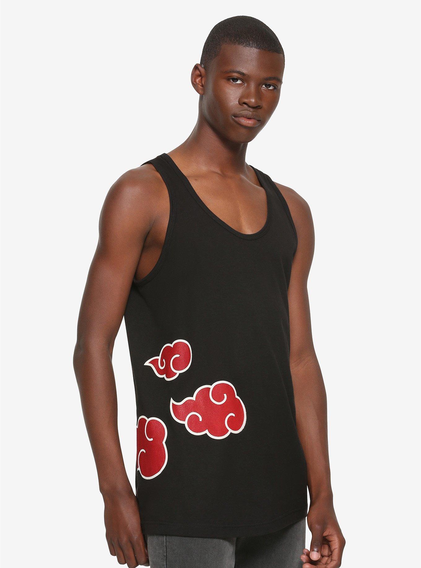 Naruto Akatsuki Cloud Tank Top, RED, hi-res