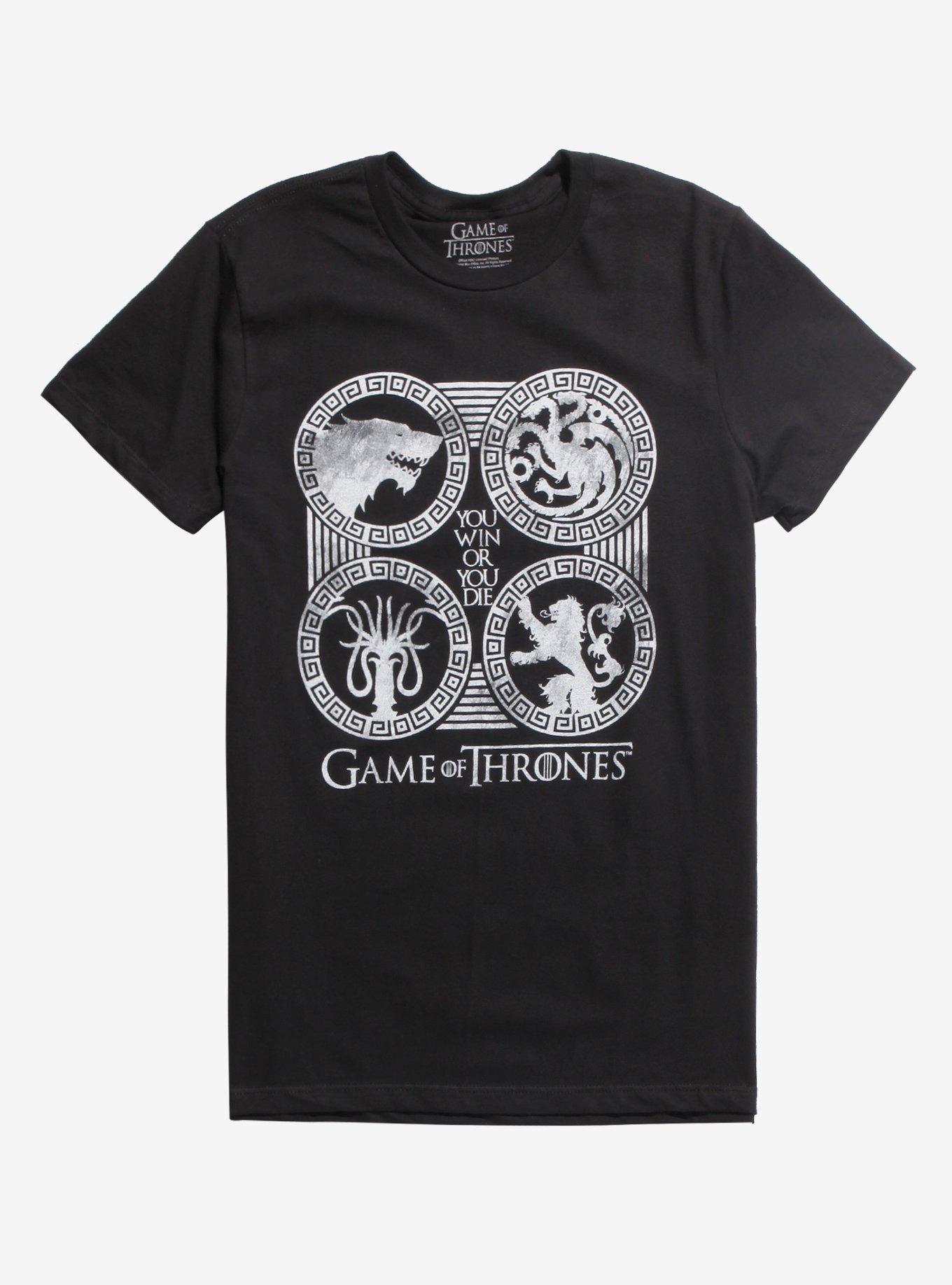 Game Of Thrones Distressed House Crests T-Shirt, WHITE, hi-res