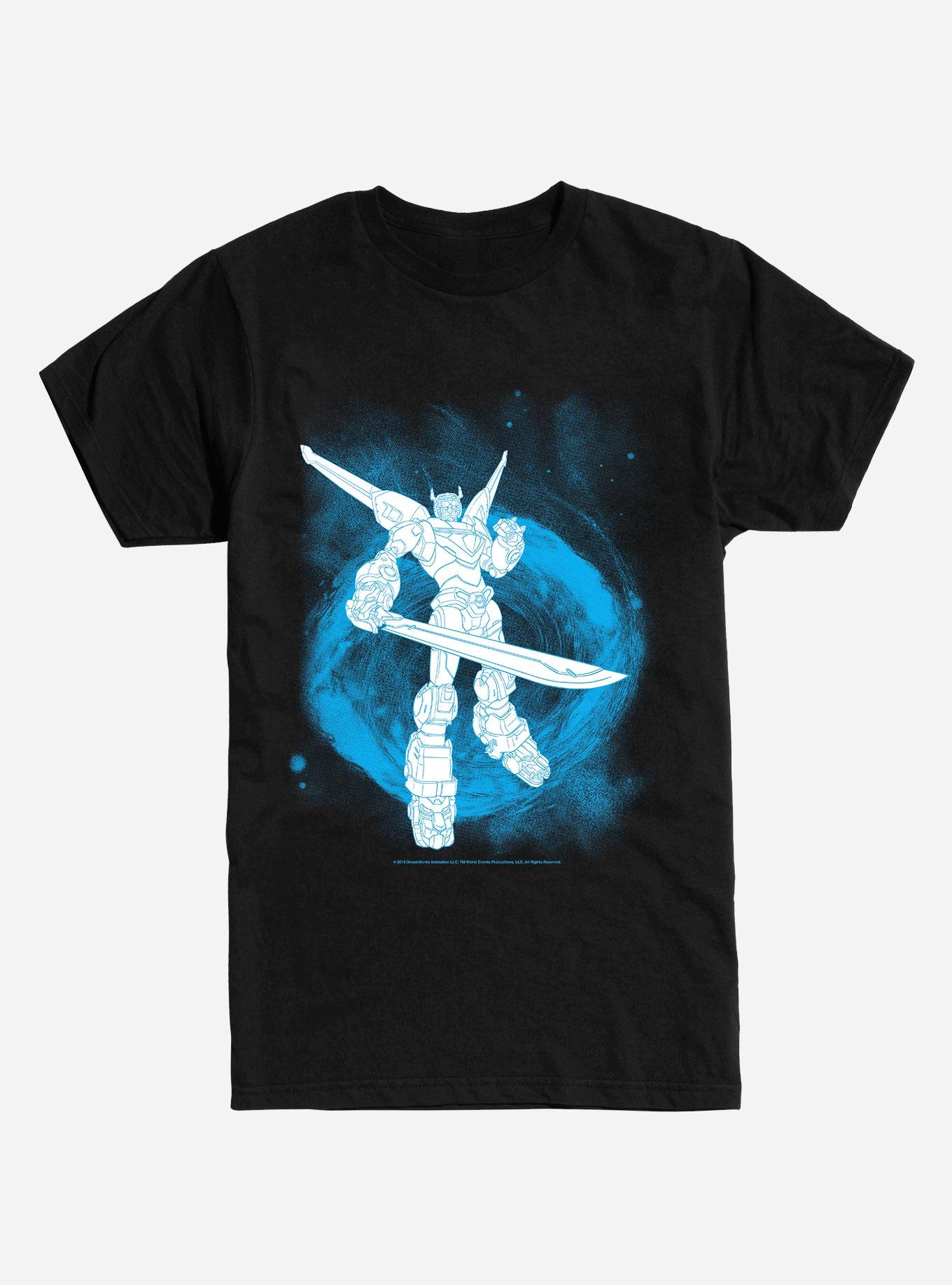 Voltron White Sketch Space T-Shirt, BLACK, hi-res