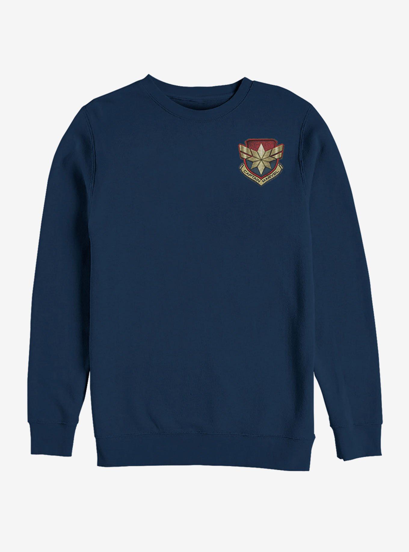 Marvel Captain Marvel Hala Star Patch Sweatshirt, NAVY, hi-res