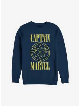 Marvel Captain Marvel Yellow Marvel Sweatshirt, , hi-res