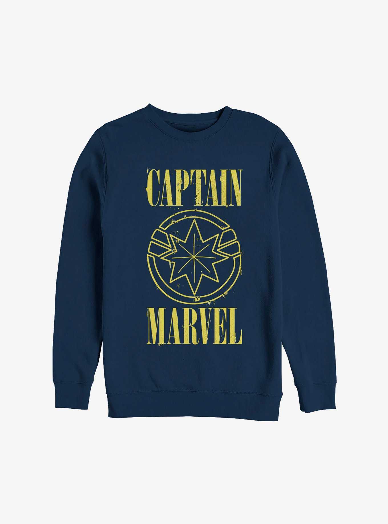 Marvel Captain Marvel Yellow Marvel Sweatshirt, , hi-res
