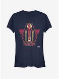 Marvel Captain Marvel Take Flight Girls T-Shirt, NAVY, hi-res