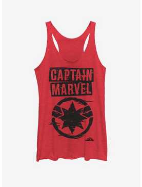 Marvel Captain Marvel Painted Logo Girls Tank Top, , hi-res