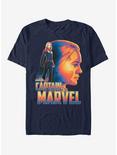 Marvel Captain Marvel Silhouette T-Shirt, NAVY, hi-res