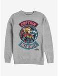 Marvel Captain Marvel Patches Sweatshirt, ATH HTR, hi-res