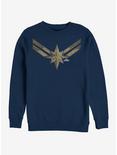 Marvel Captain Marvel Retro Costume Symbol Sweatshirt, NAVY, hi-res