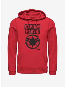 Marvel Captain Marvel Painted Logo Hoodie, , hi-res